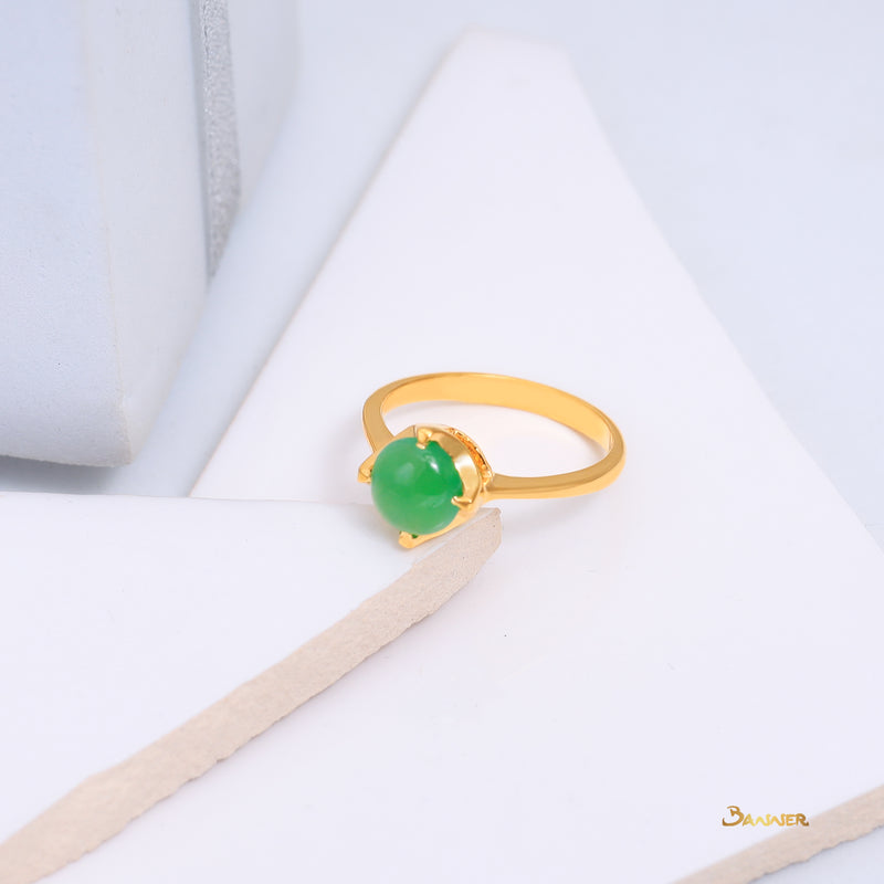 Jade Floral Ring