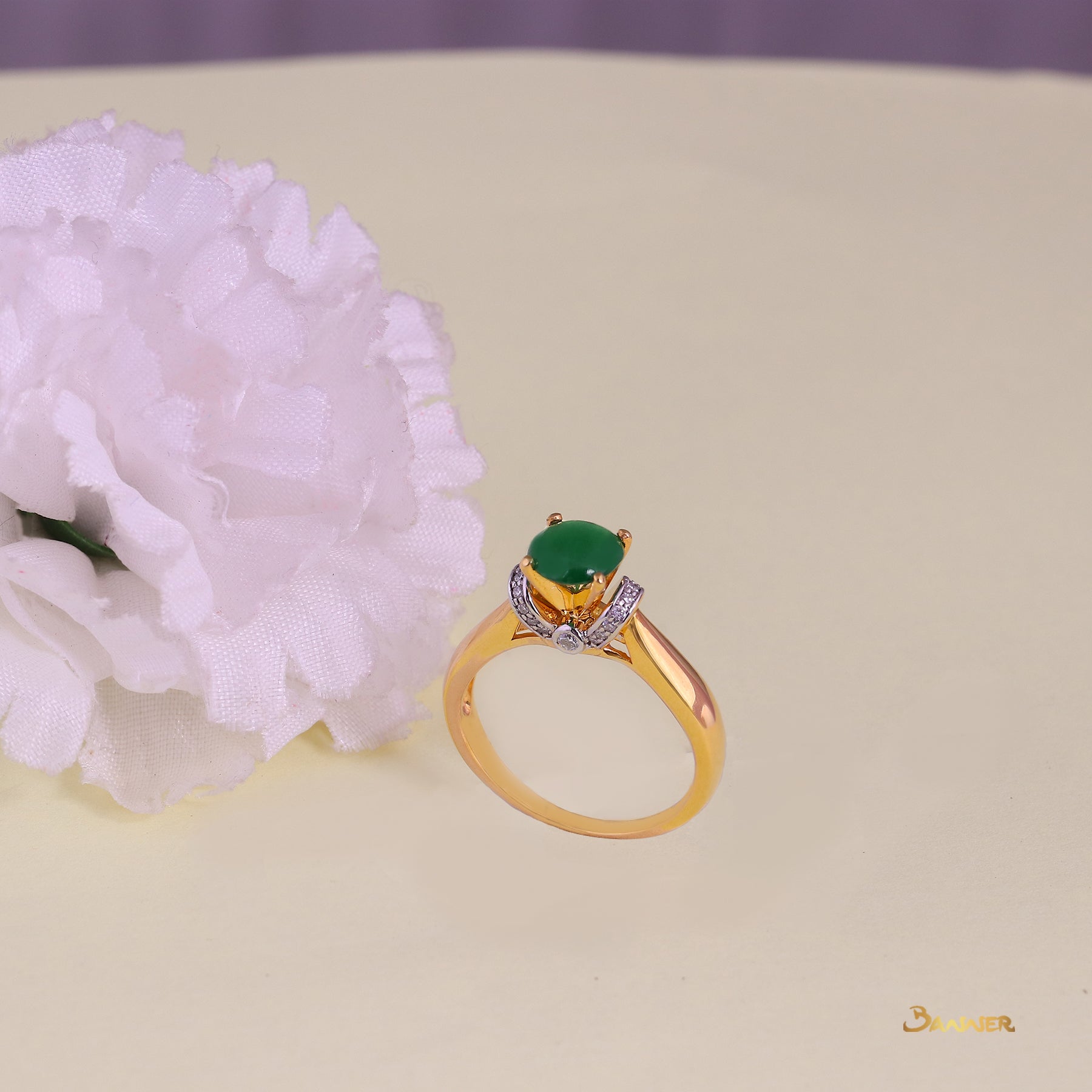 Jade and Diamond Ring