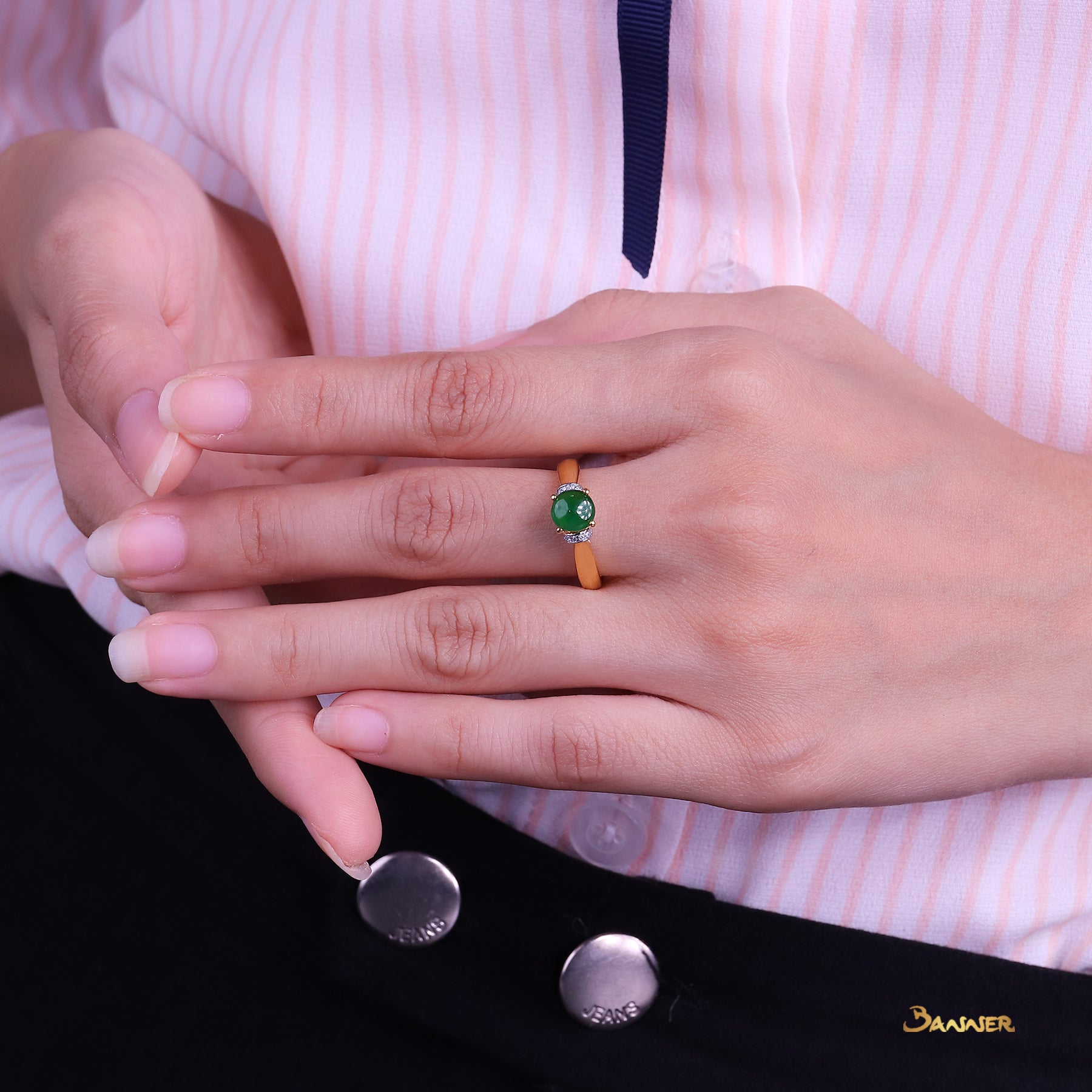 Jade and Diamond Ring