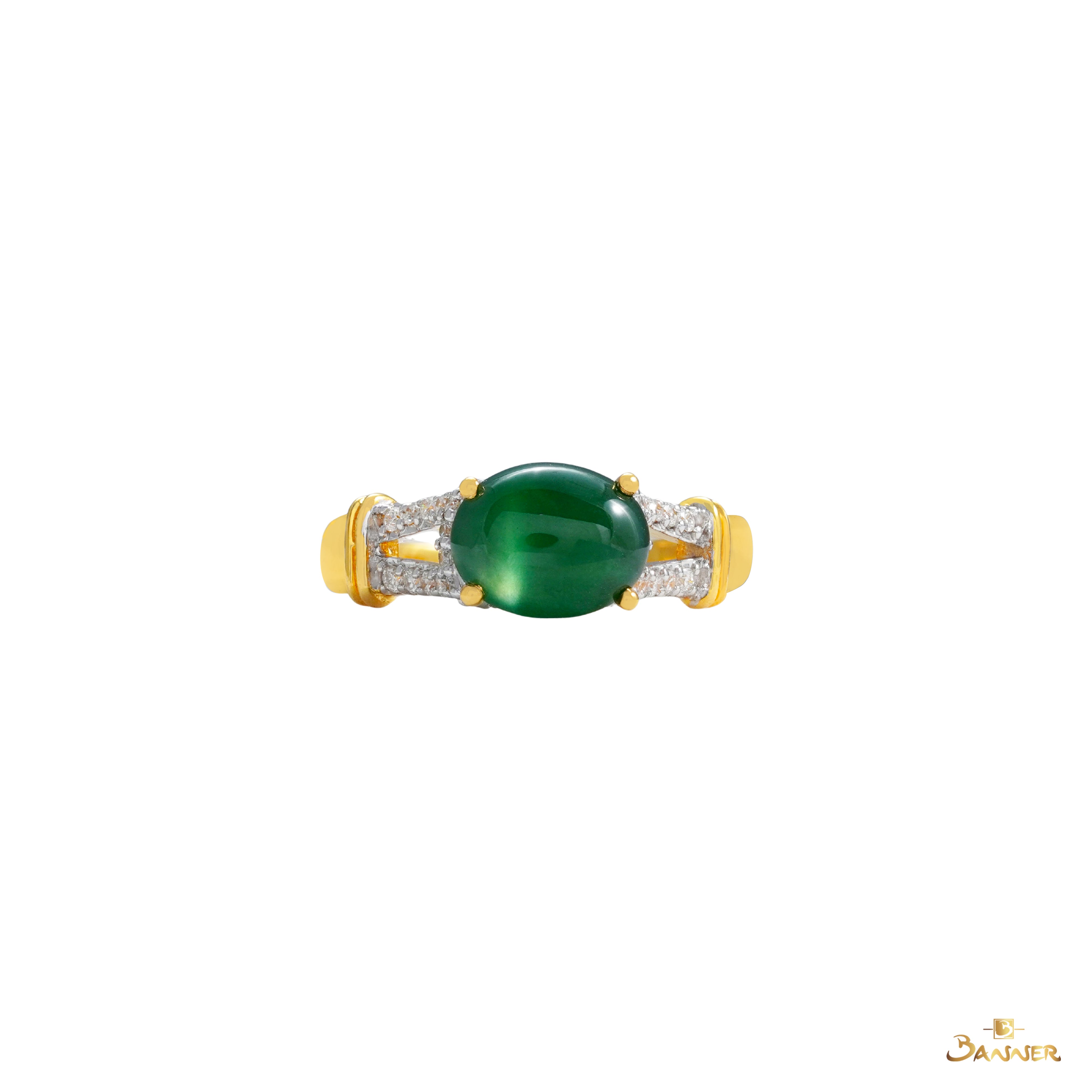 Jade and Diamond Ring