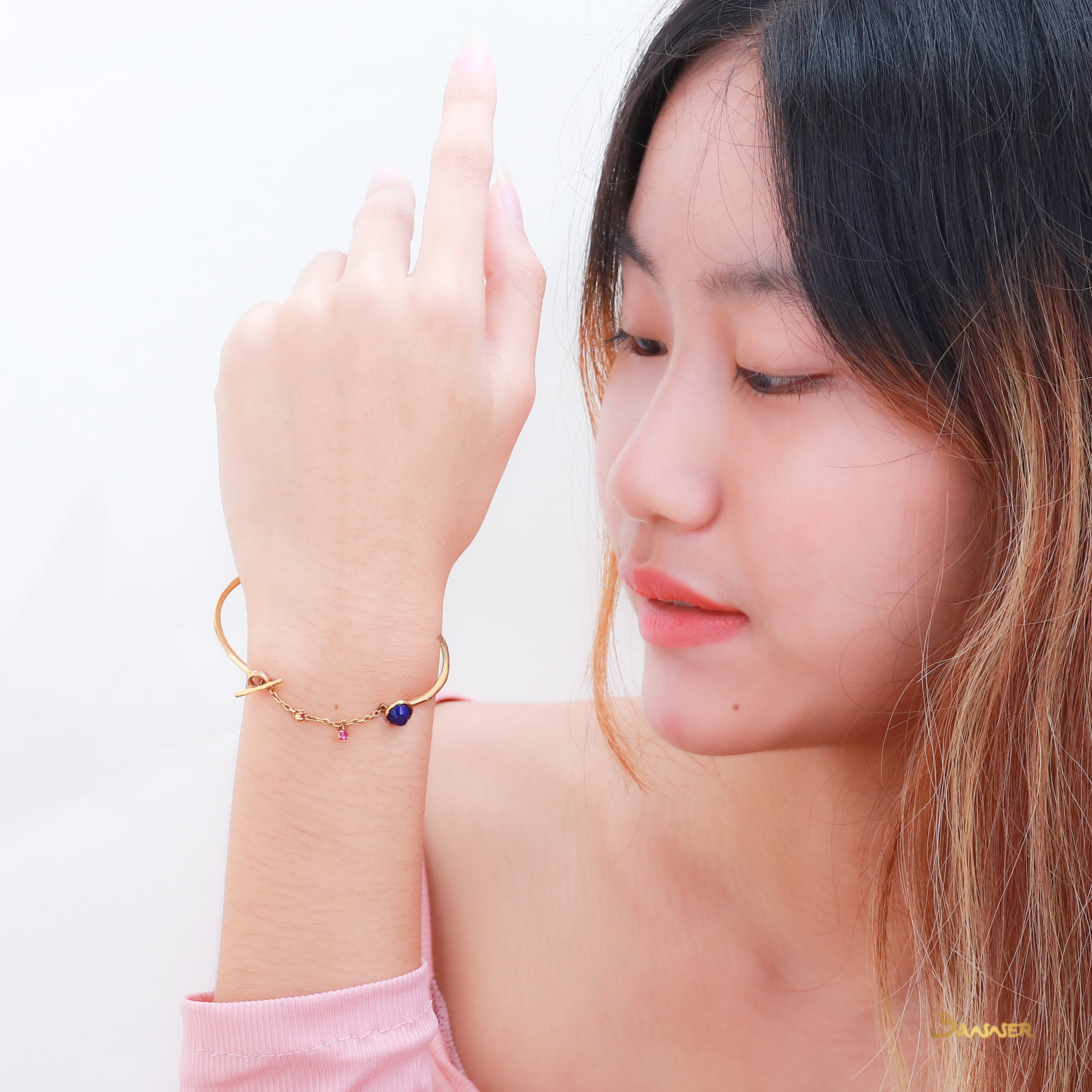 Lapis Lazuli and Ruby Bracelet