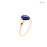 Lapis-lazuli and Ruby Ring