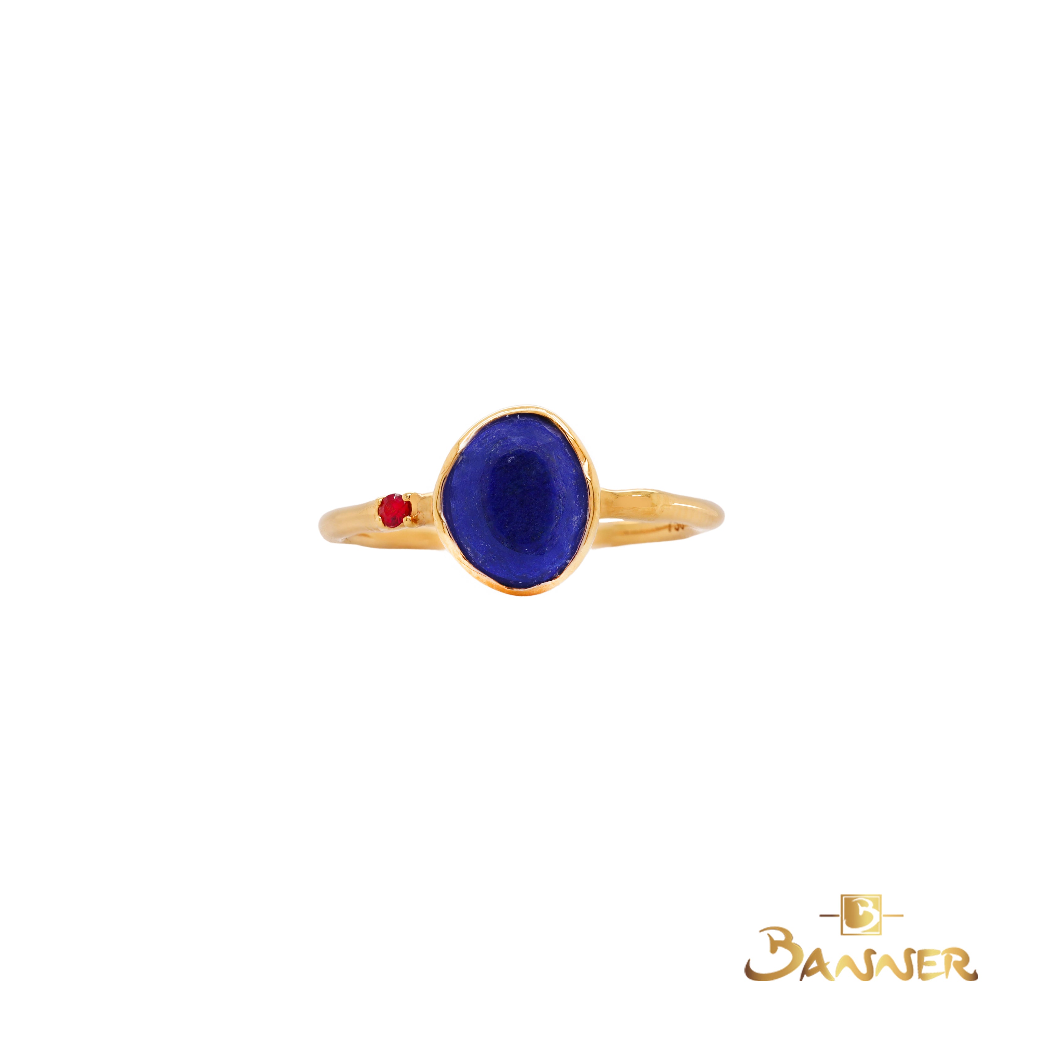 Lapis-lazuli and Ruby Ring
