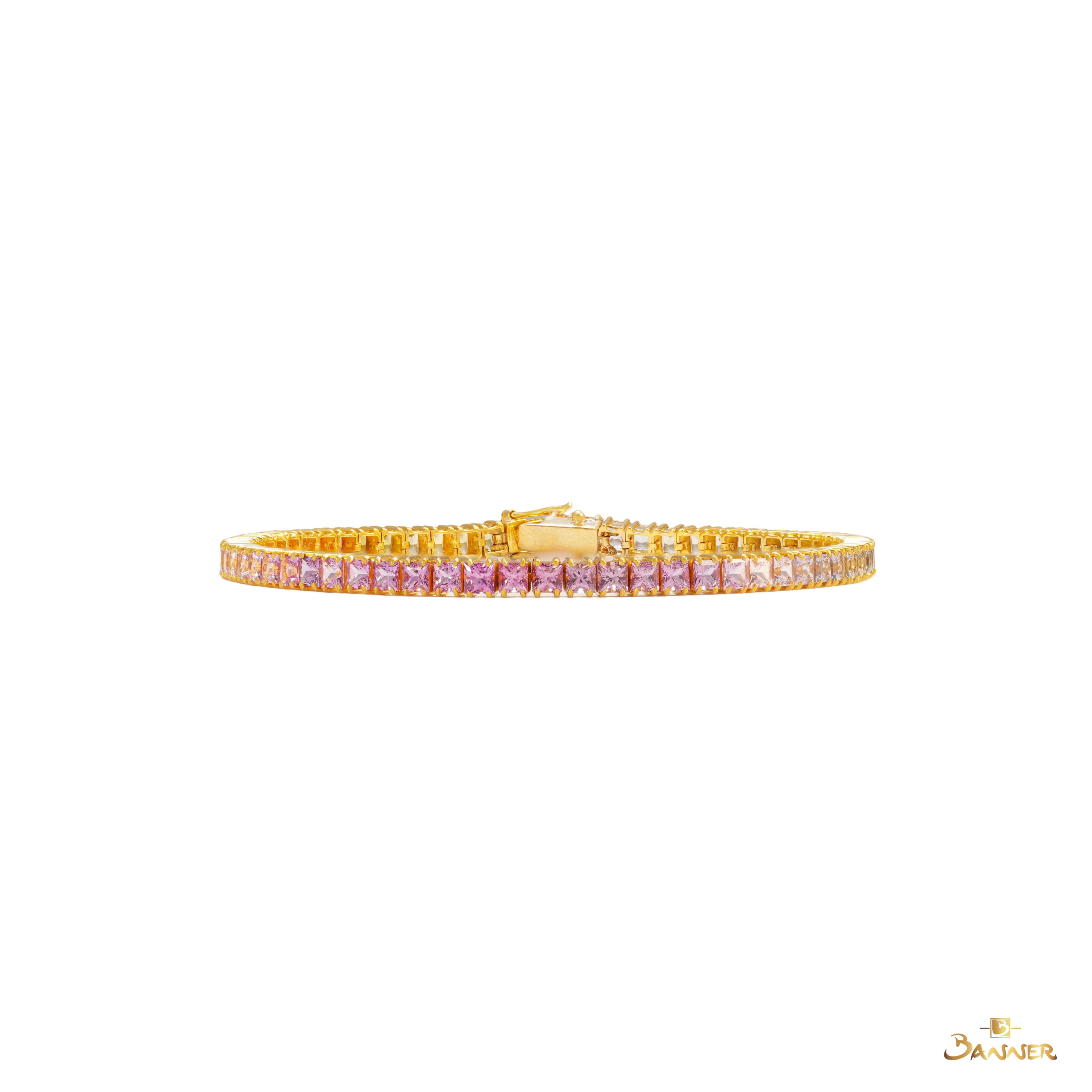 Muti-colored Sapphire Tennis Bracelet