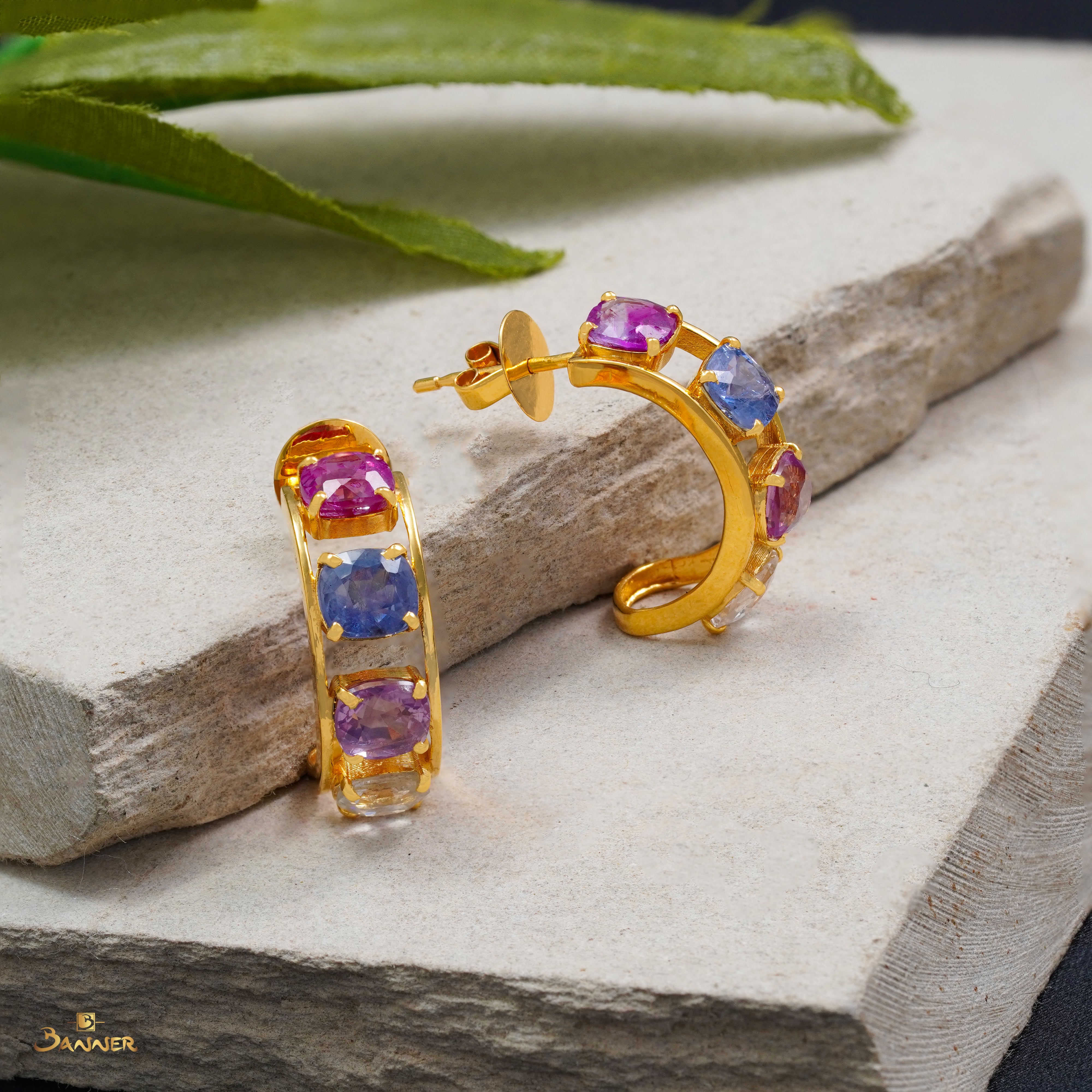 Multi-colored Sapphire Chroma Earrings