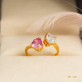 Toi - Et - Moi Multi Colored Sapphire Ring