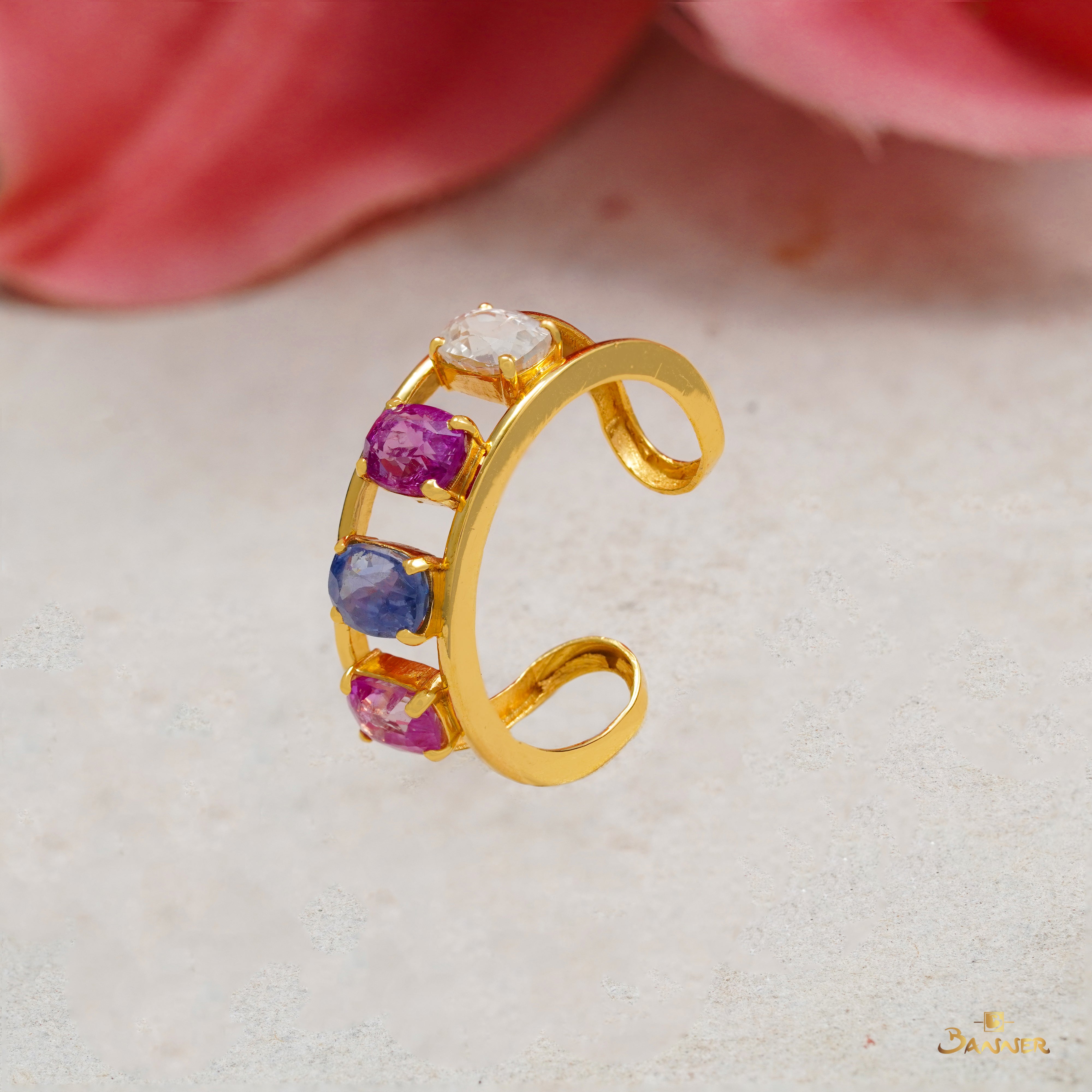 Multi-colored Sapphire Chroma Ring