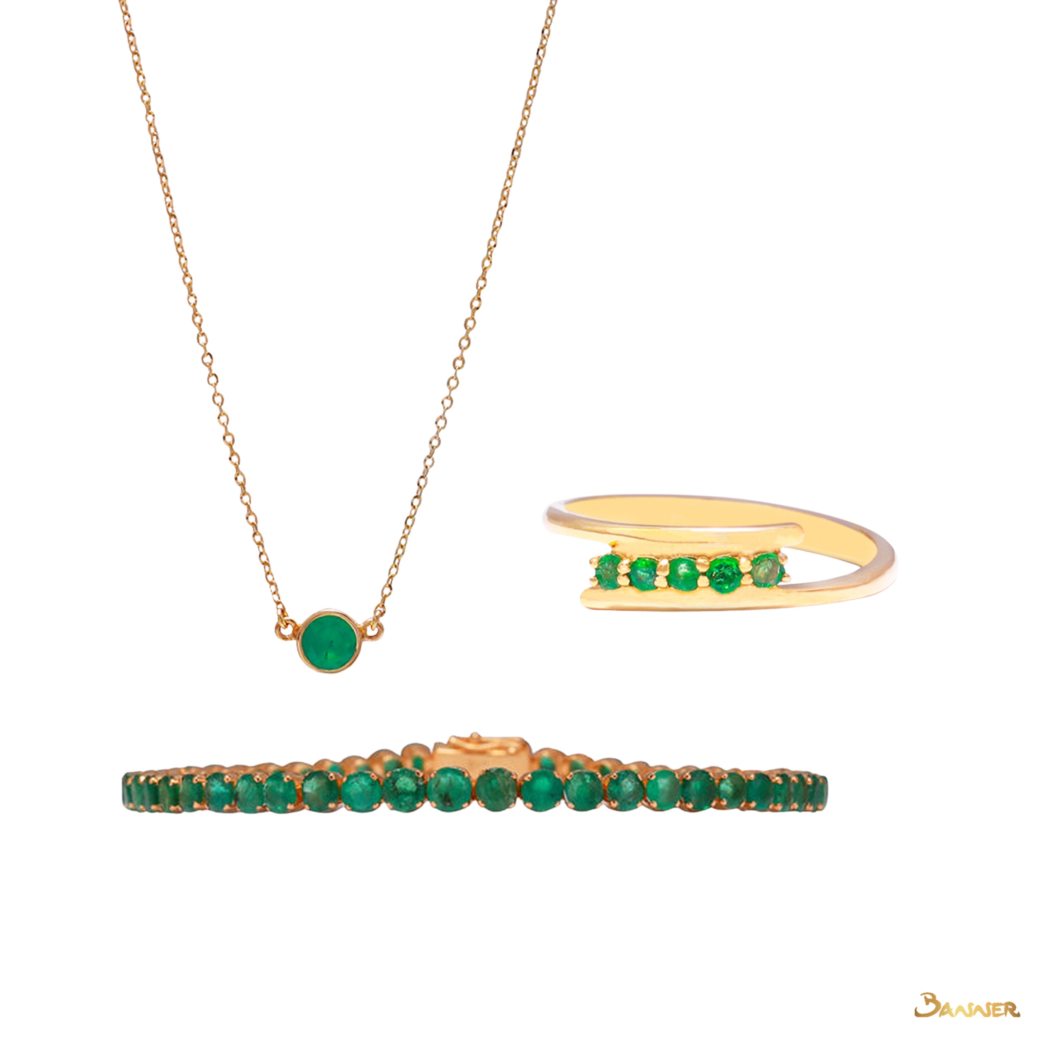 Zambian Emerald Set