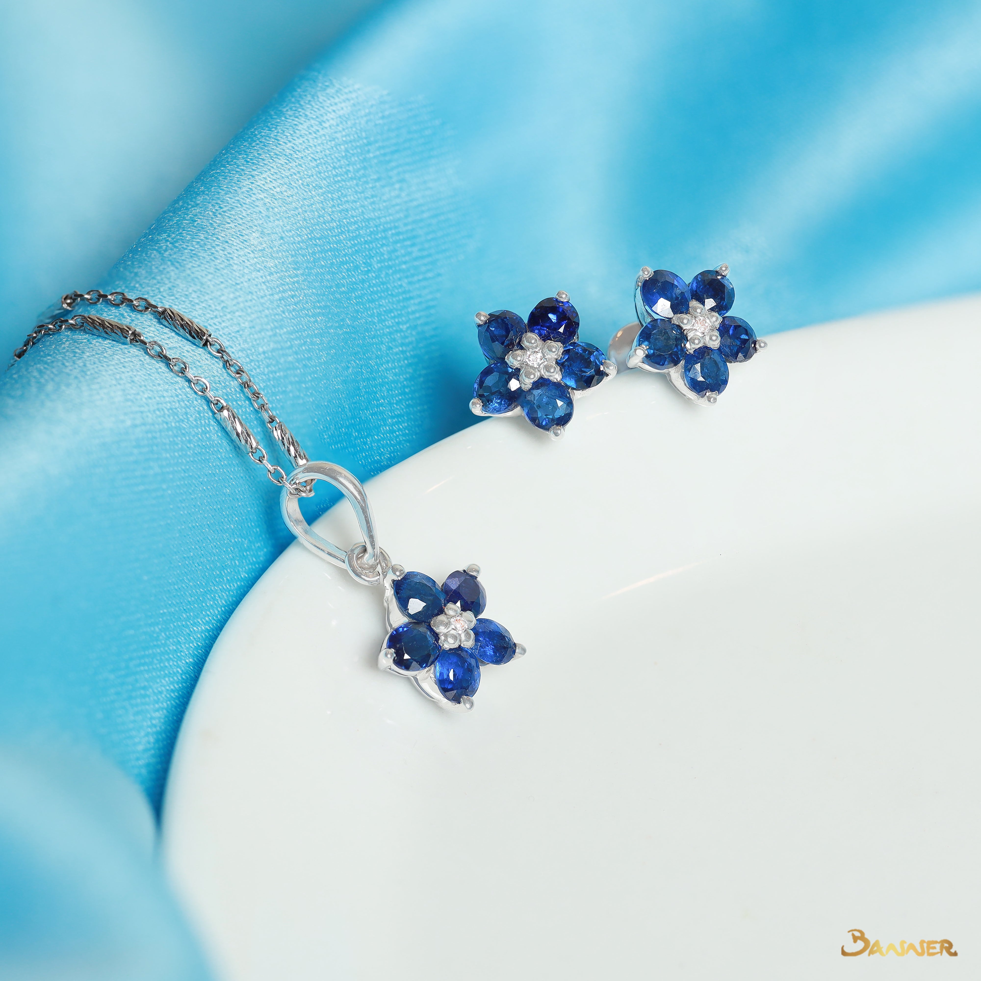 Sapphire and Diamond Chel Set