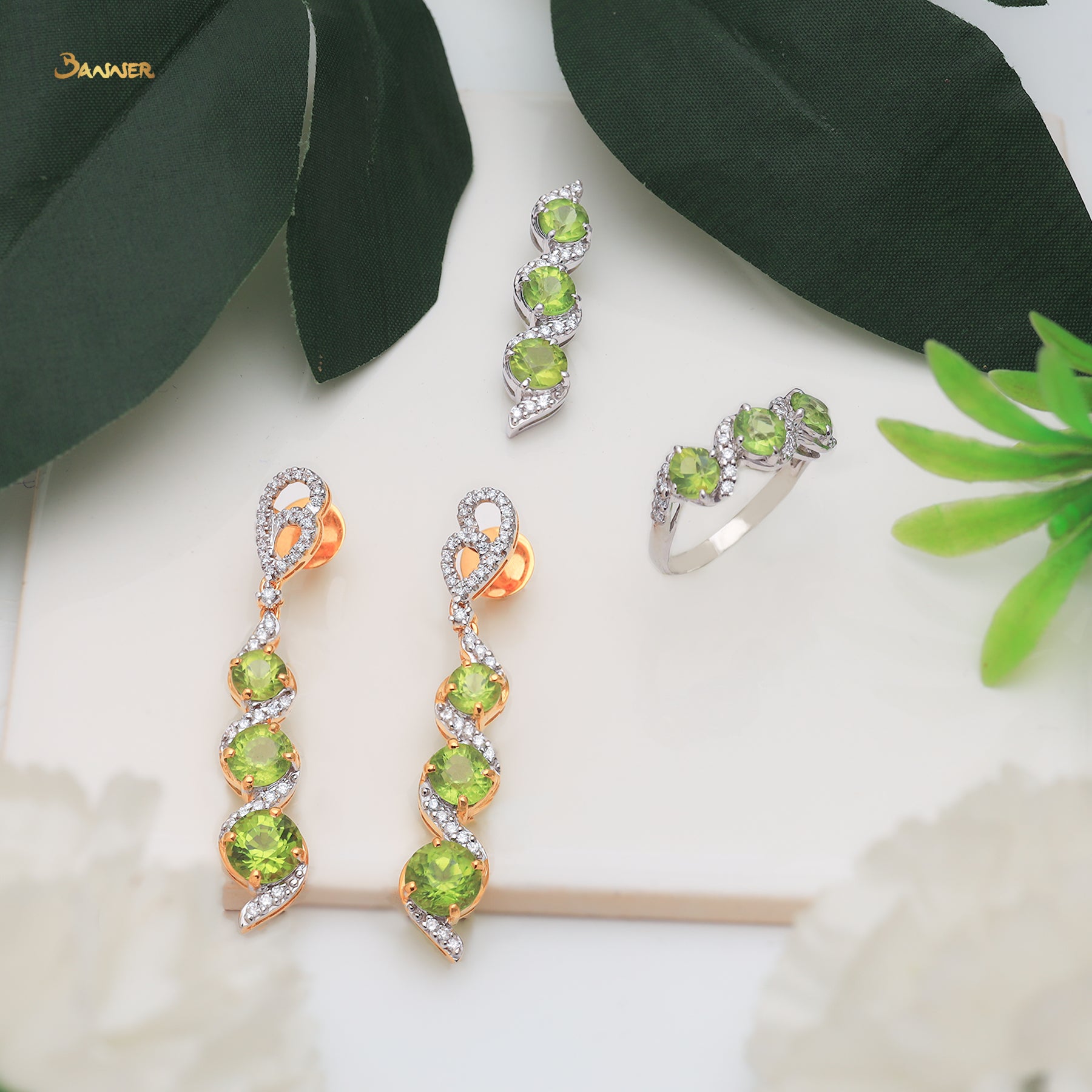 Peridot and Diamond Yae-Hlaing Set