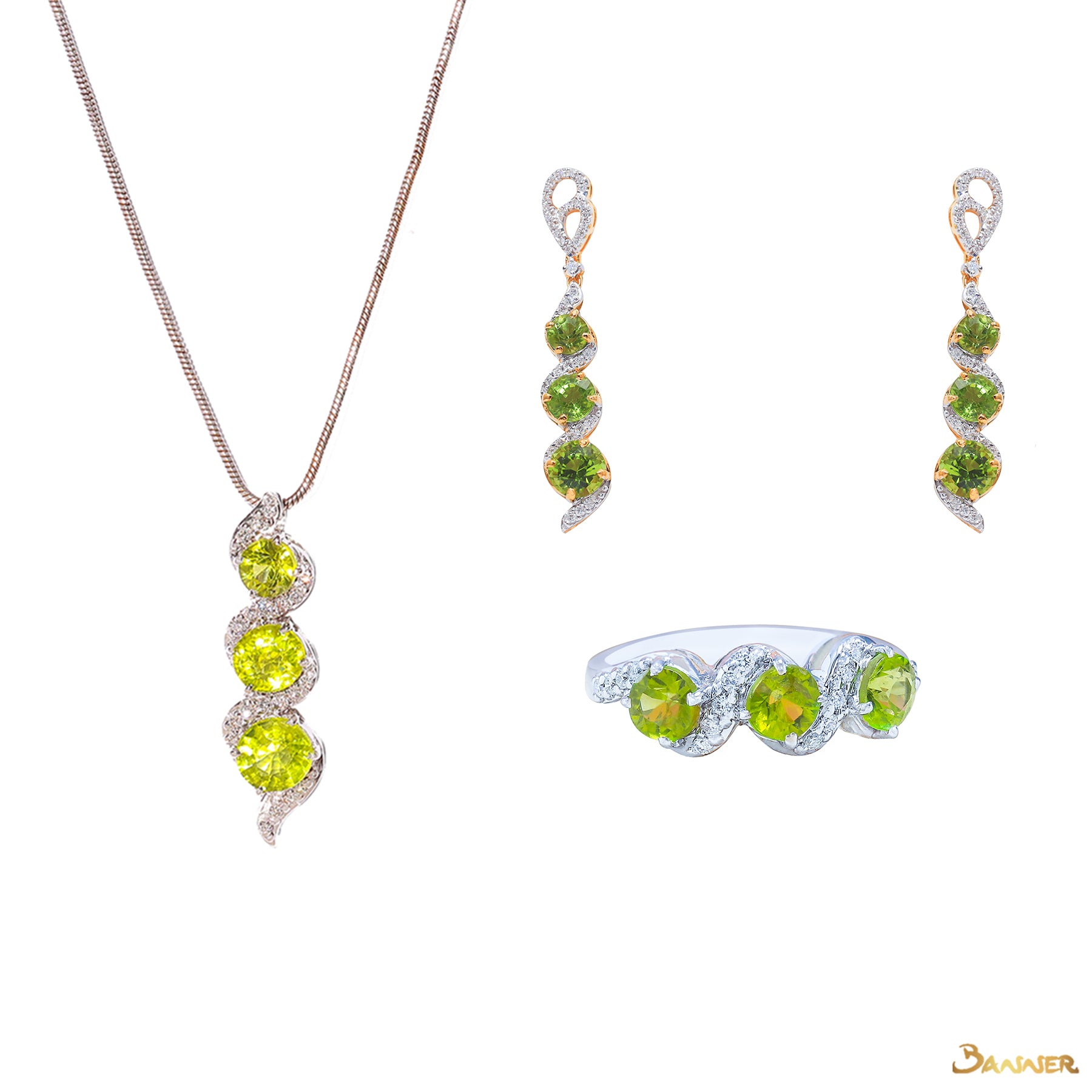 Peridot and Diamond Yae-Hlaing Set