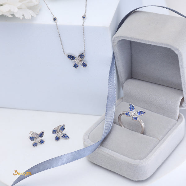 Sapphire and Diamond Butterfly Set