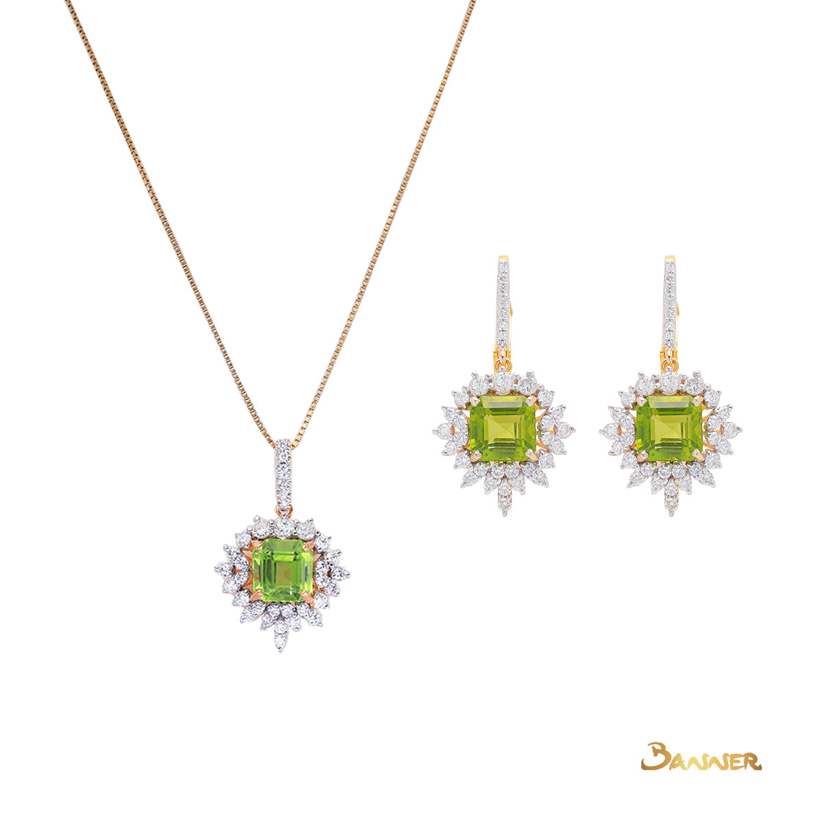 Peridot and Diamond Classic Set