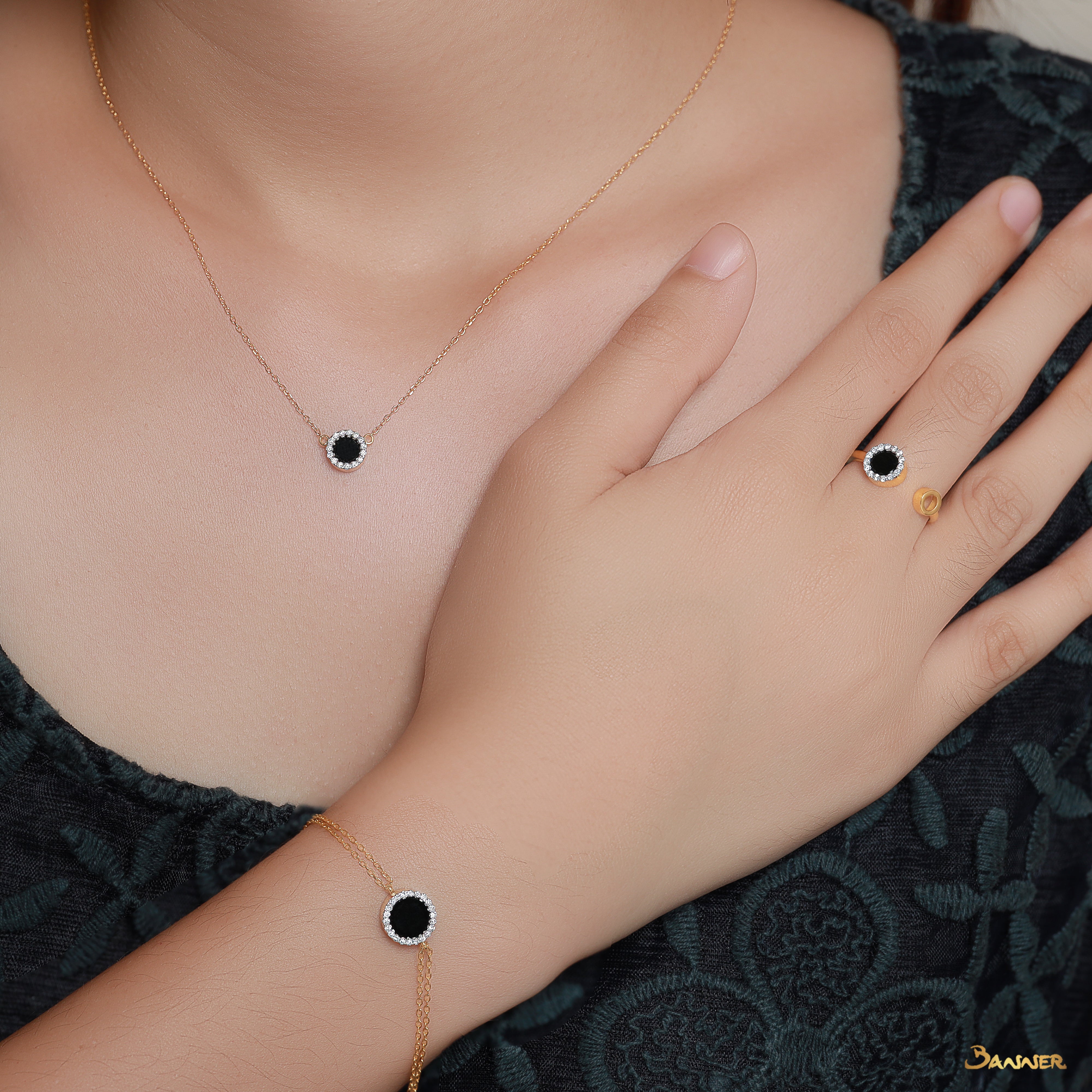 Black Jade and Diamond Eclipse Set