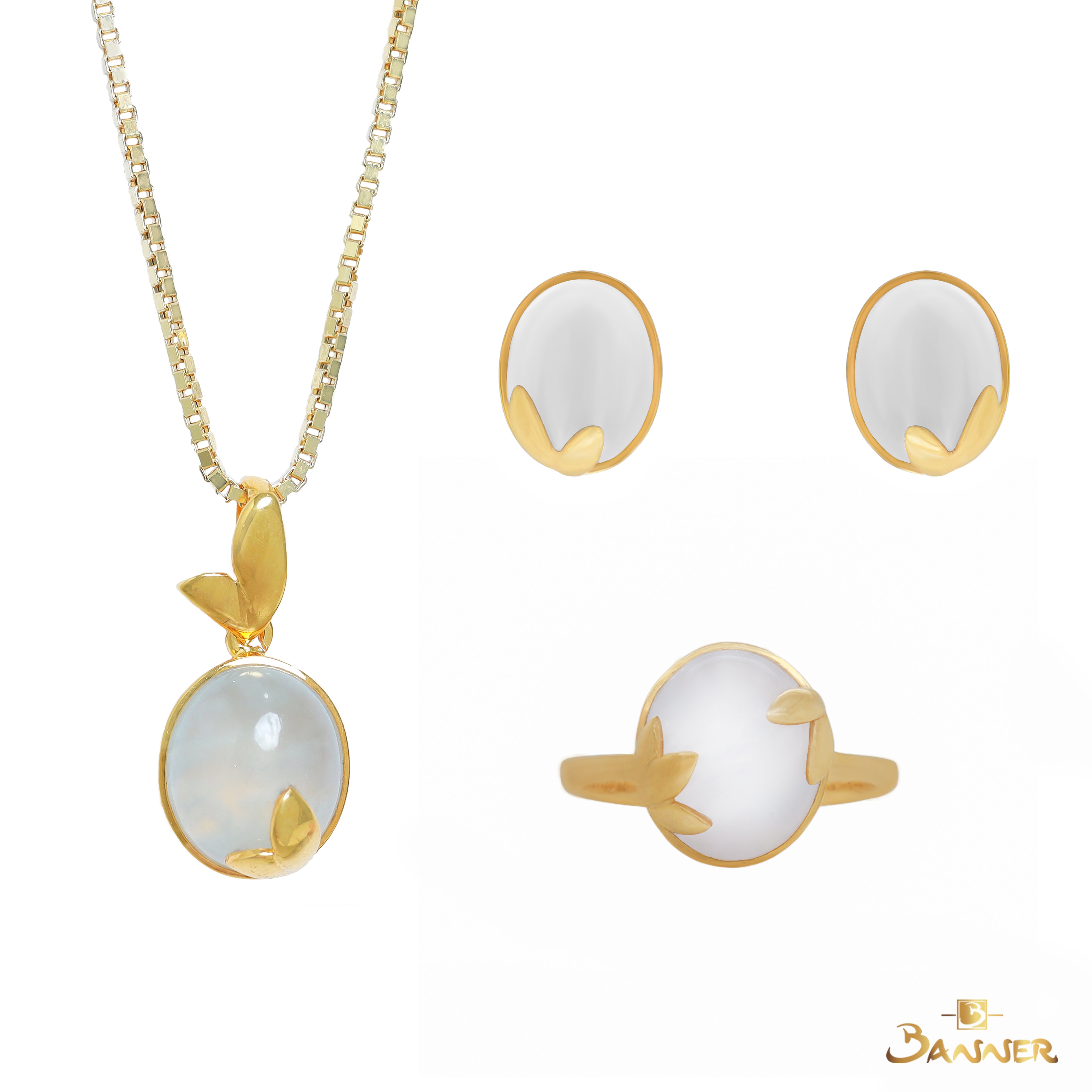 White Jade Olive Set