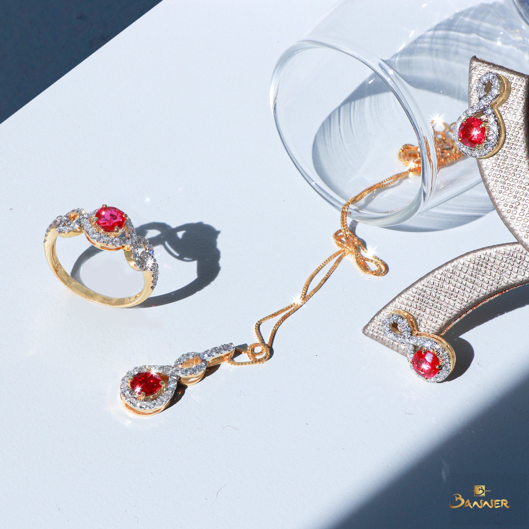 Ruby and Diamond Infinity Set