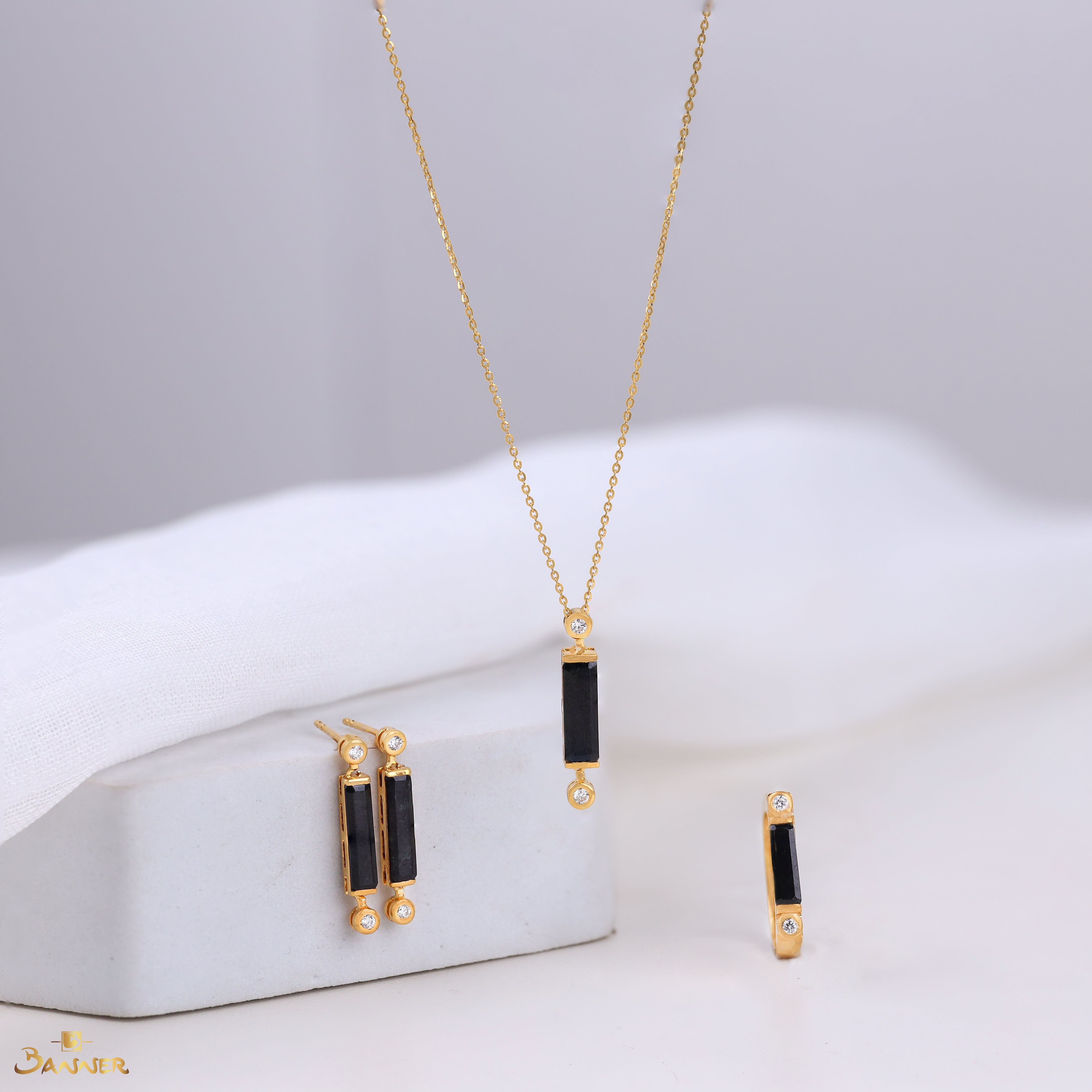 Black Jade and Diamond Eclipse Set