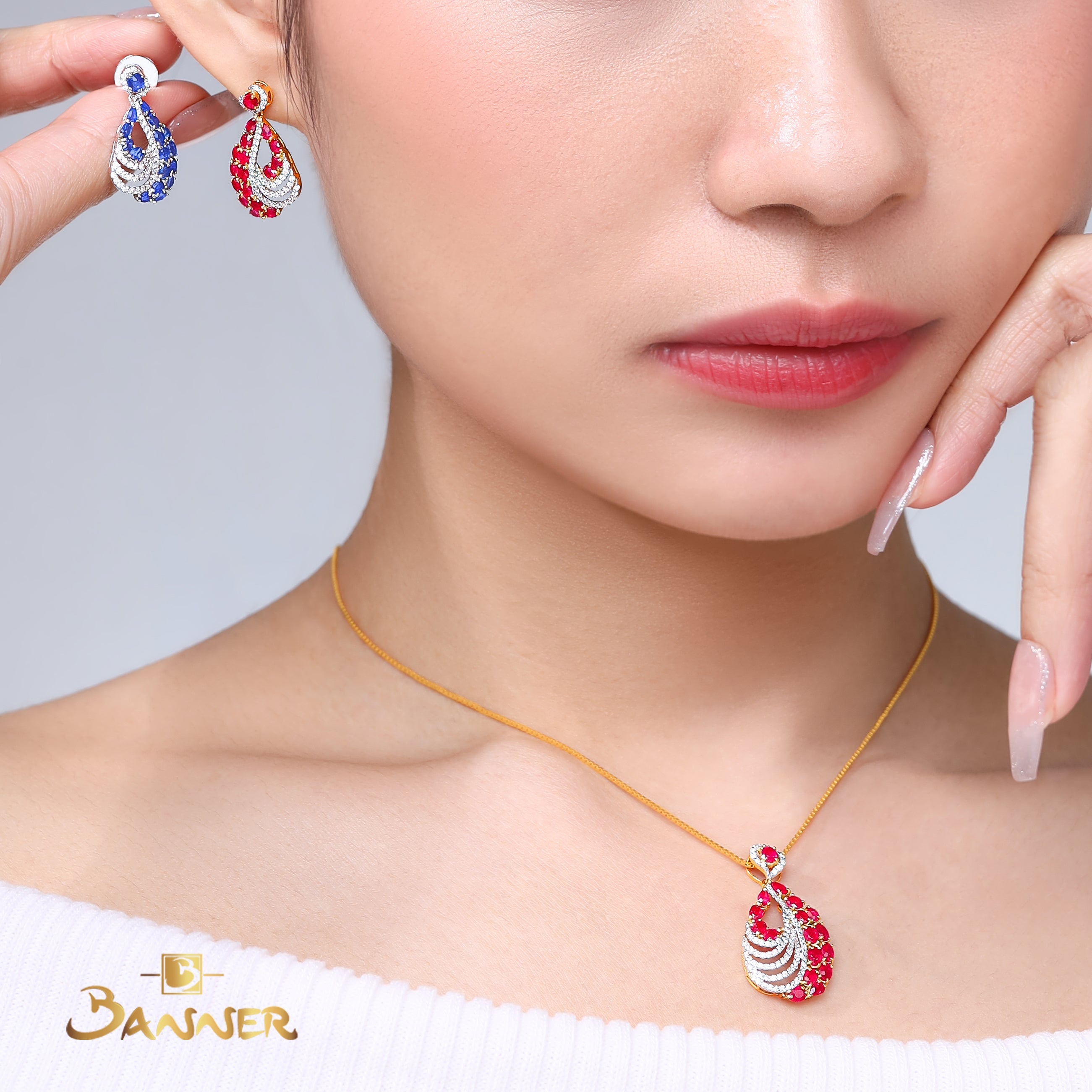 Ruby and Diamond Marea Set