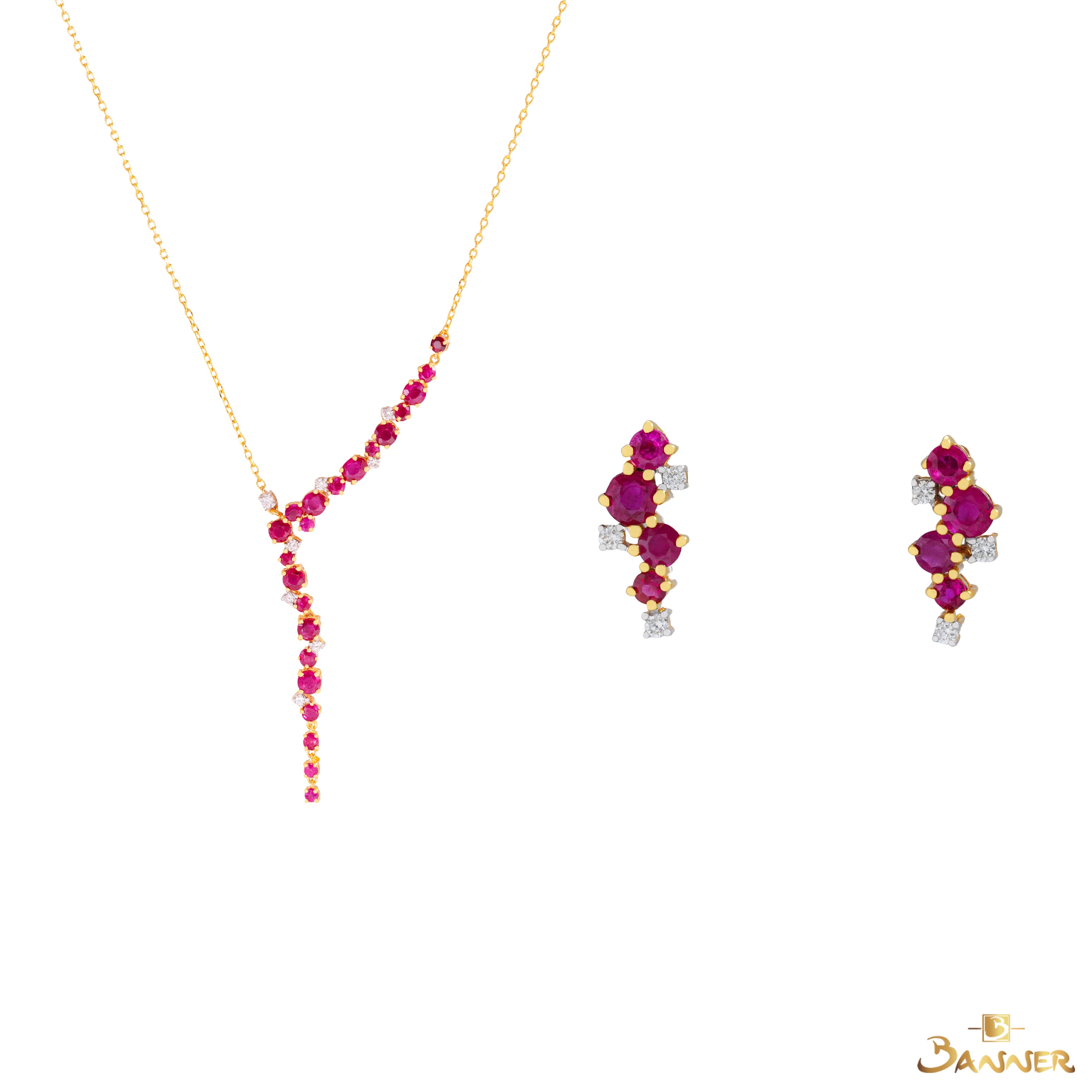 Ruby and Diamond Vines Set