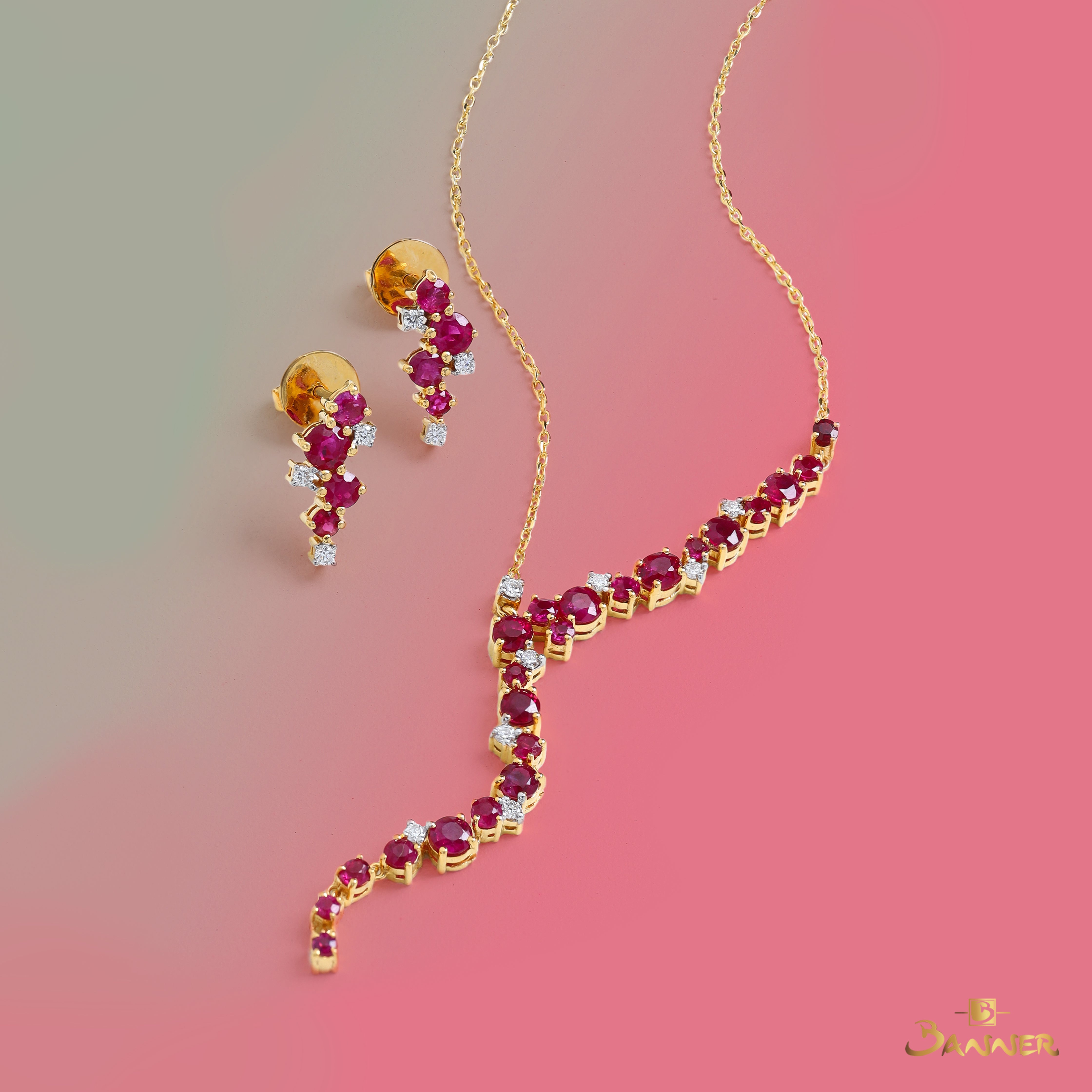 Ruby and Diamond Vines Set