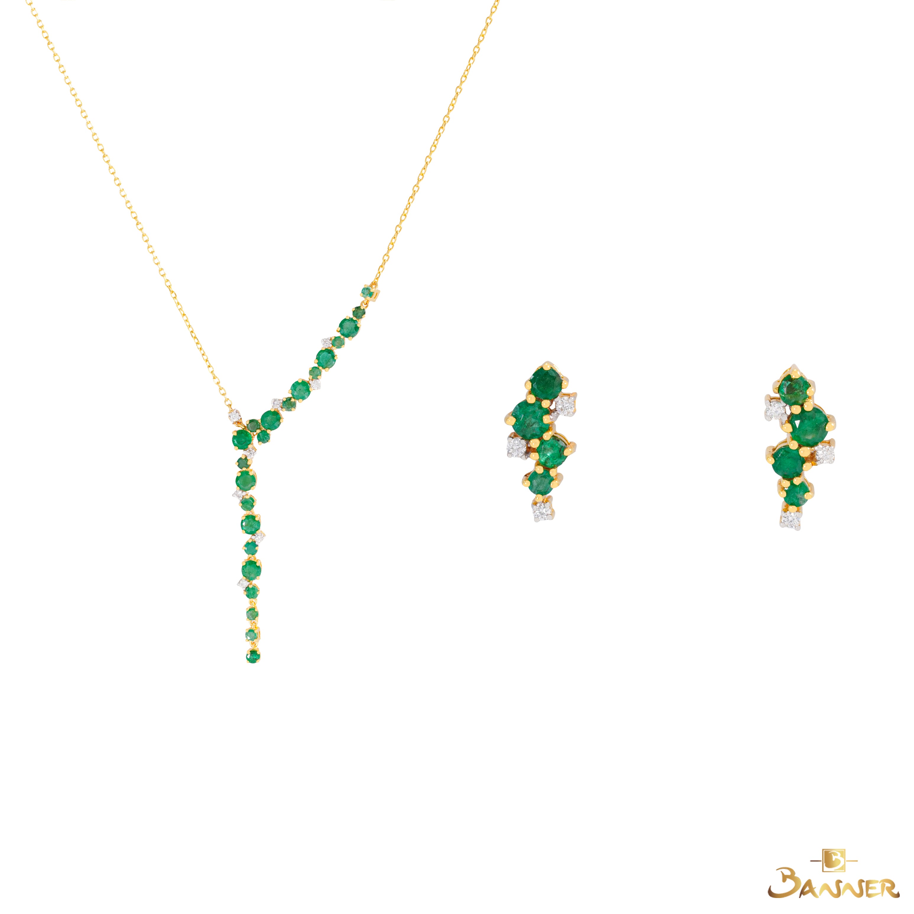 Emerald and Diamond Vines Set