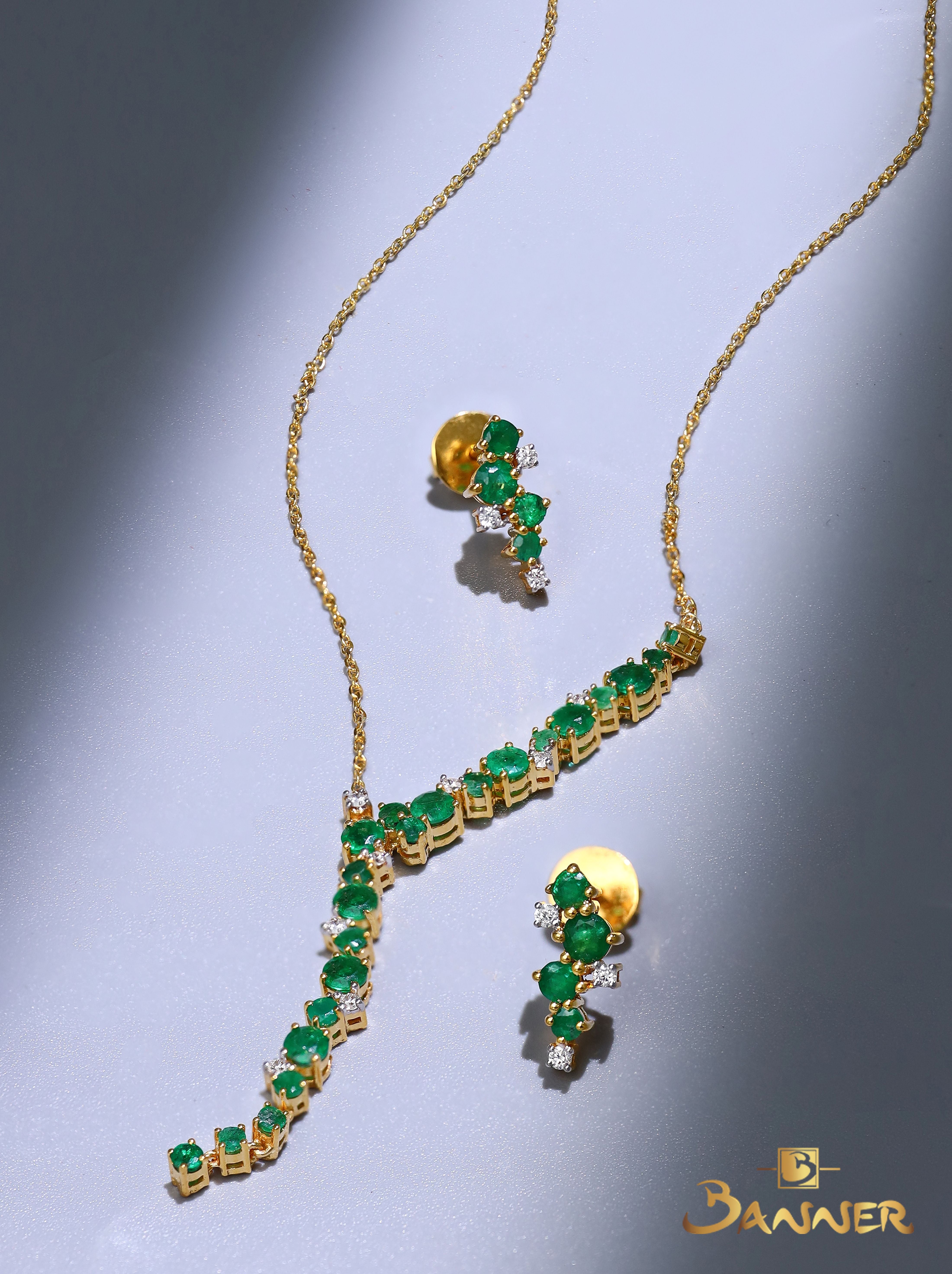Emerald and Diamond Vines Set
