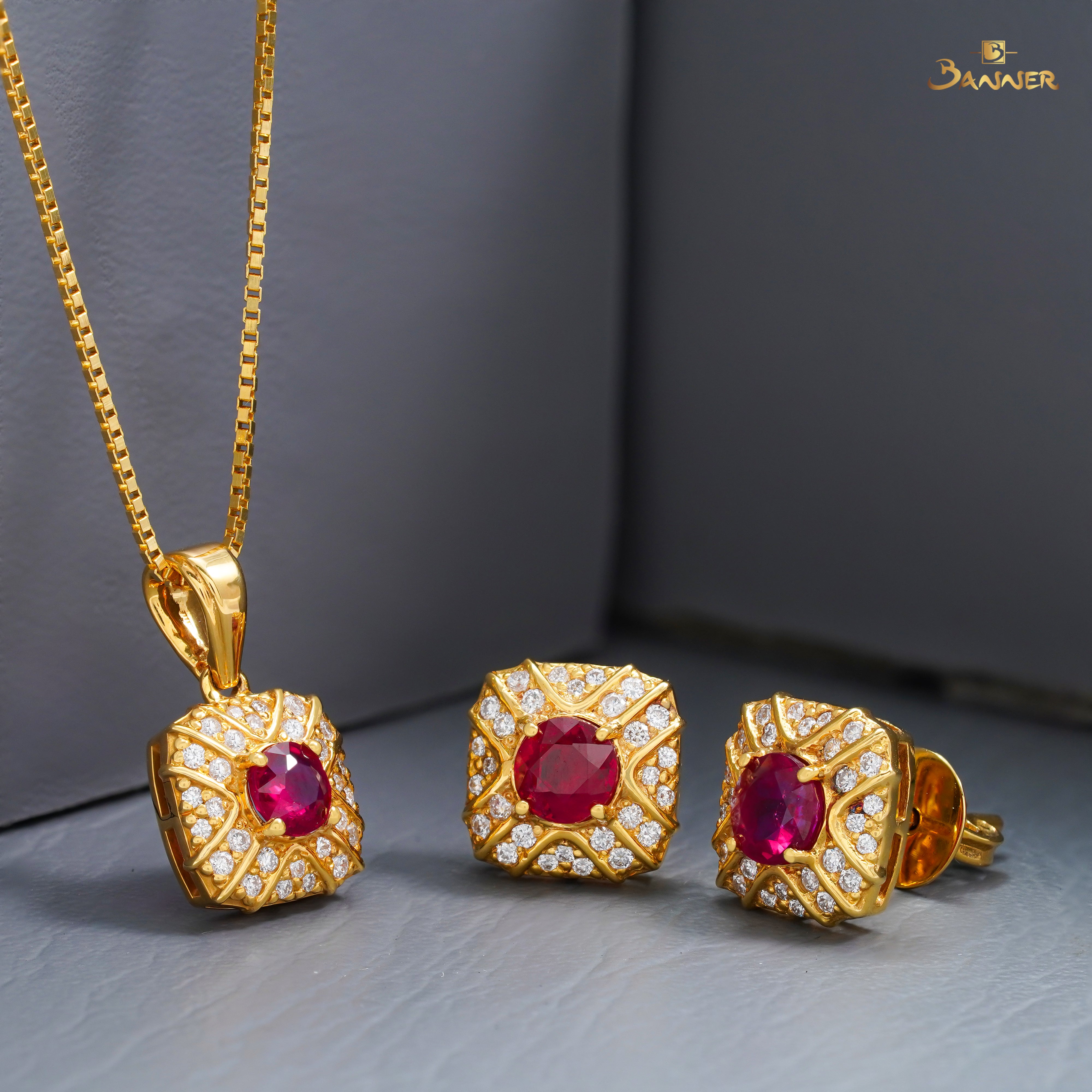 Ruby and Diamond Set