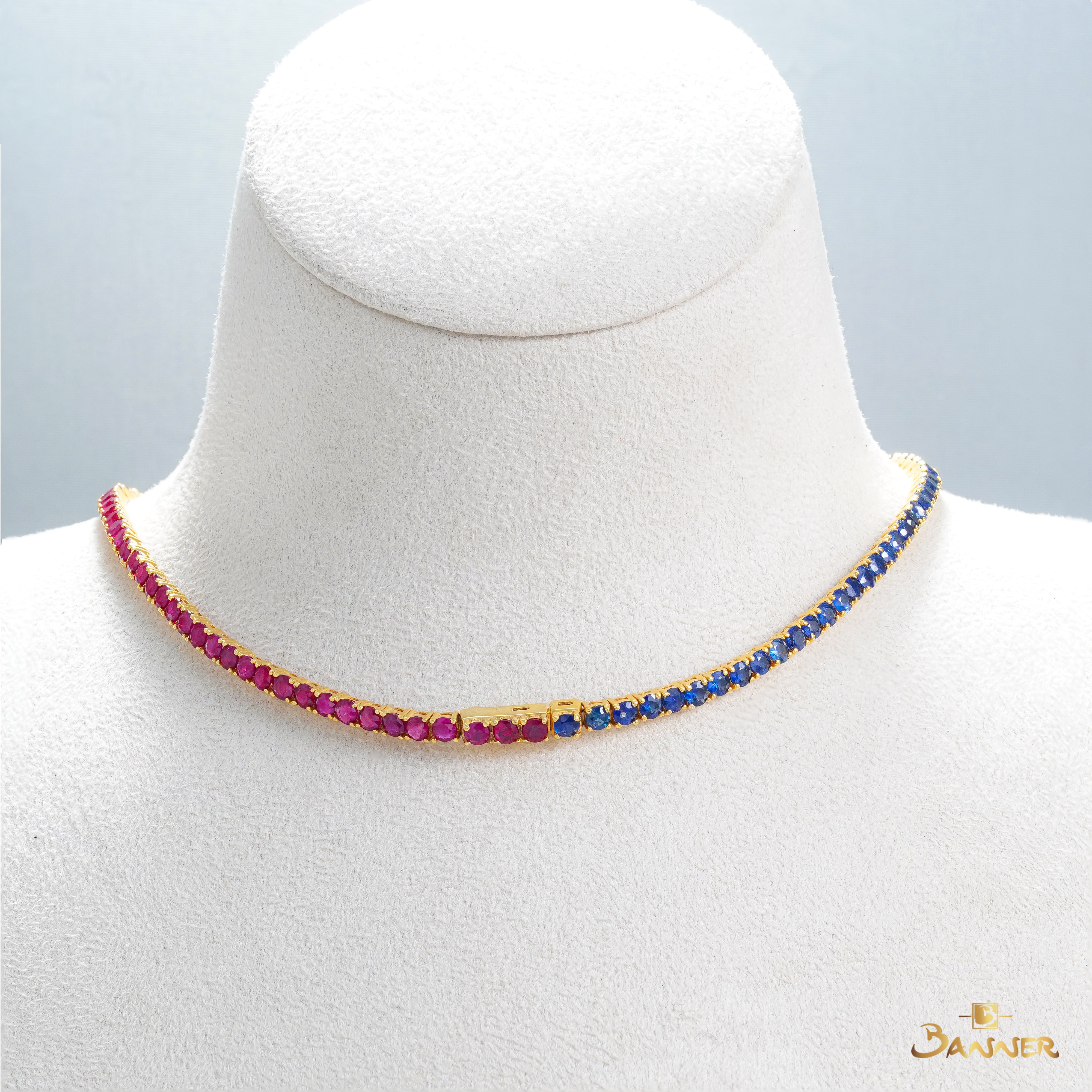 Ruby and Sapphire Choker Set