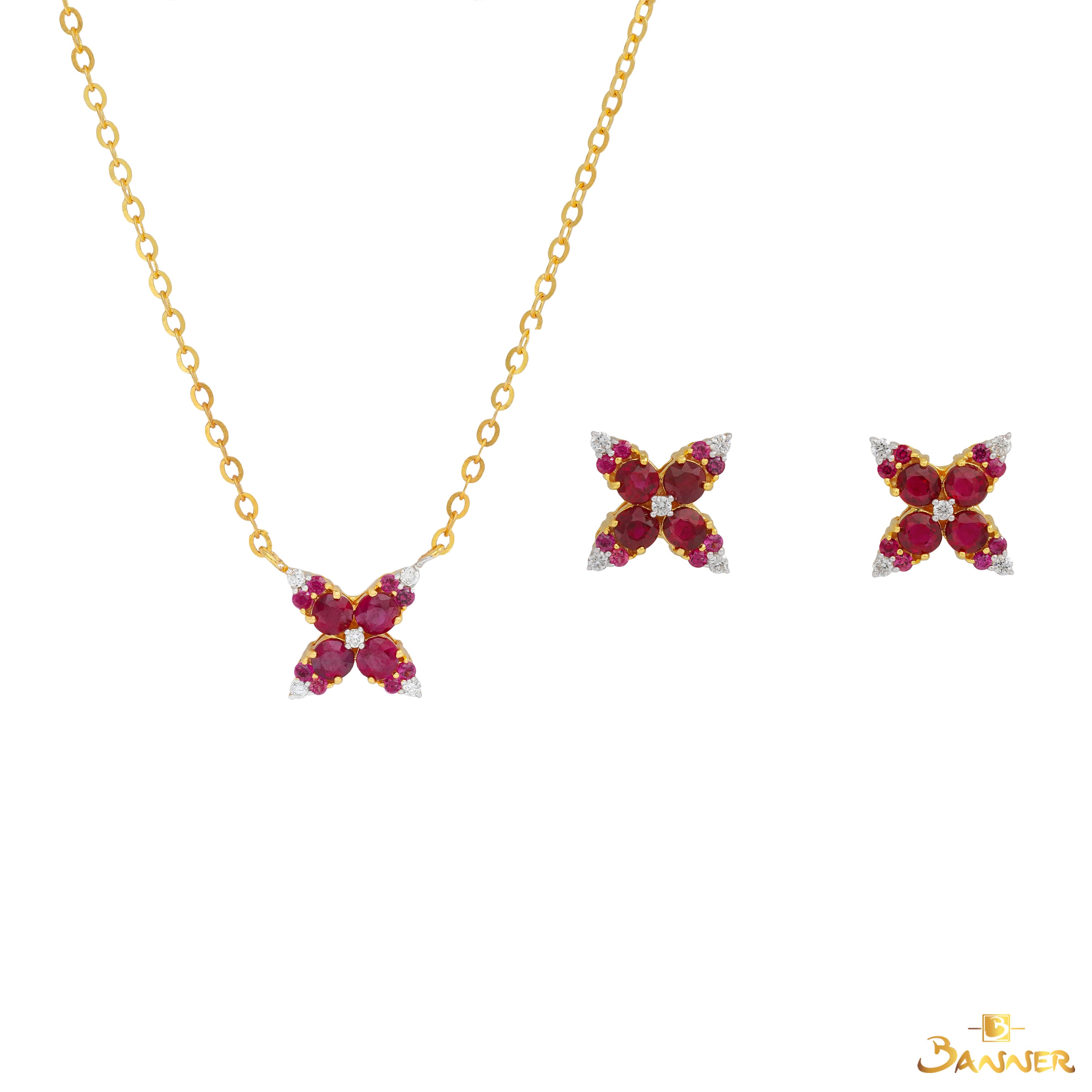 Ruby and Diamond Monarch Set