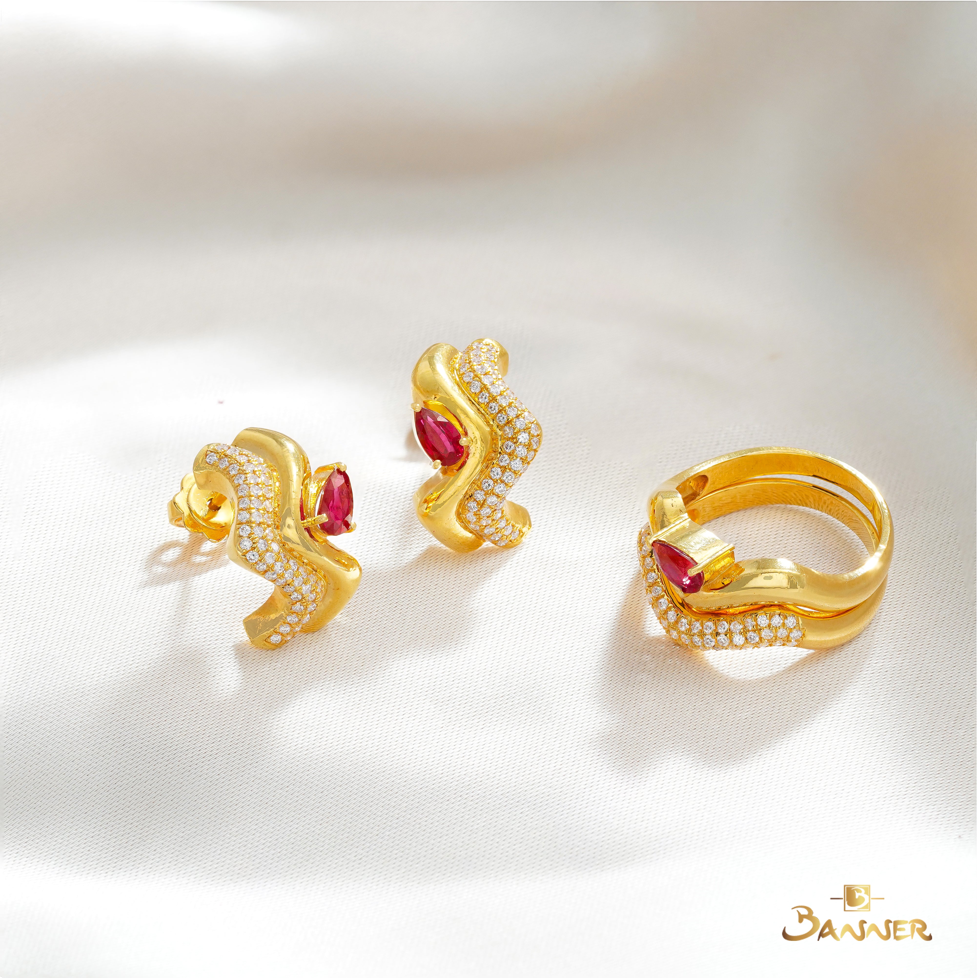 Ruby and Diamond Wave Set