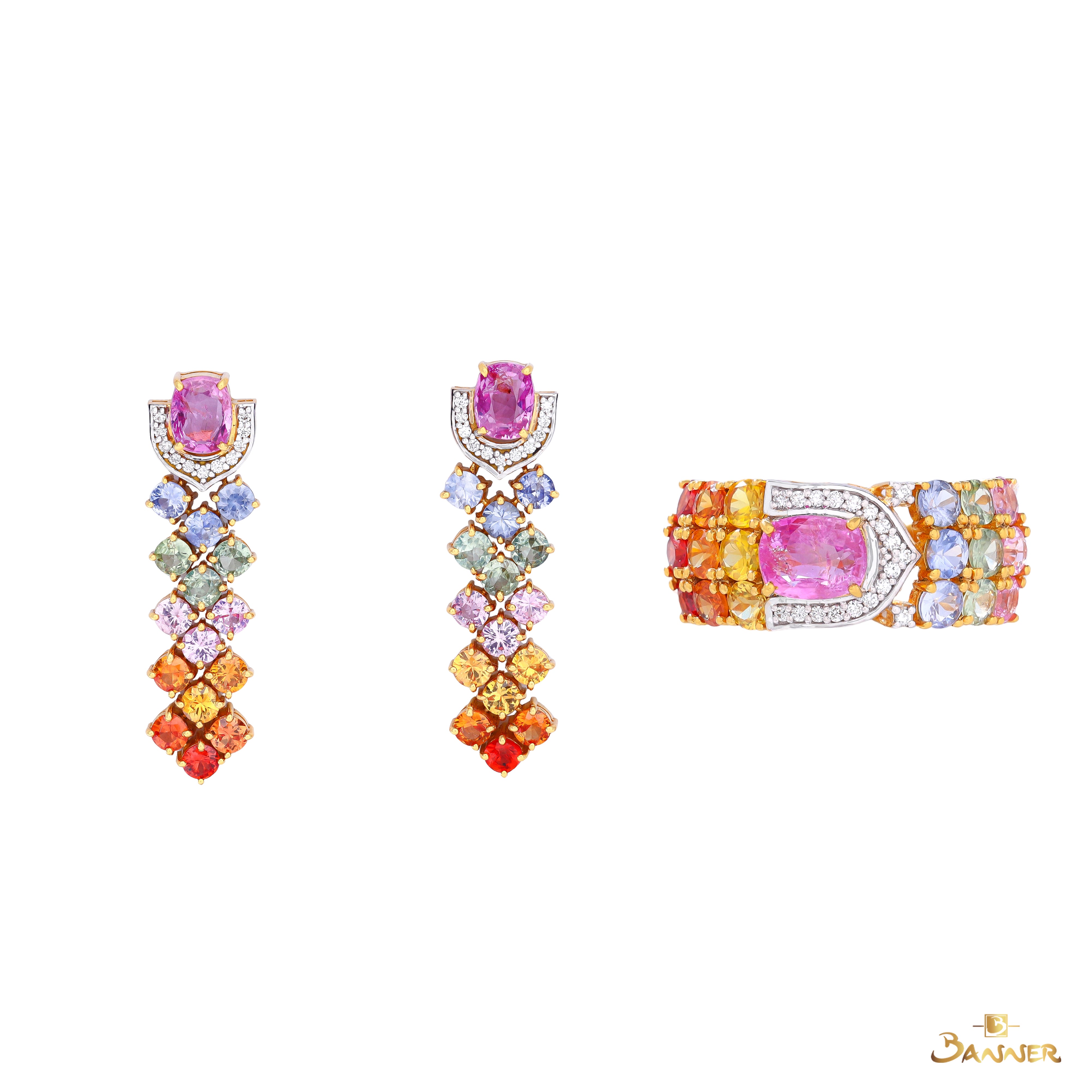 Multi-Colored Sapphire Rainbow Set