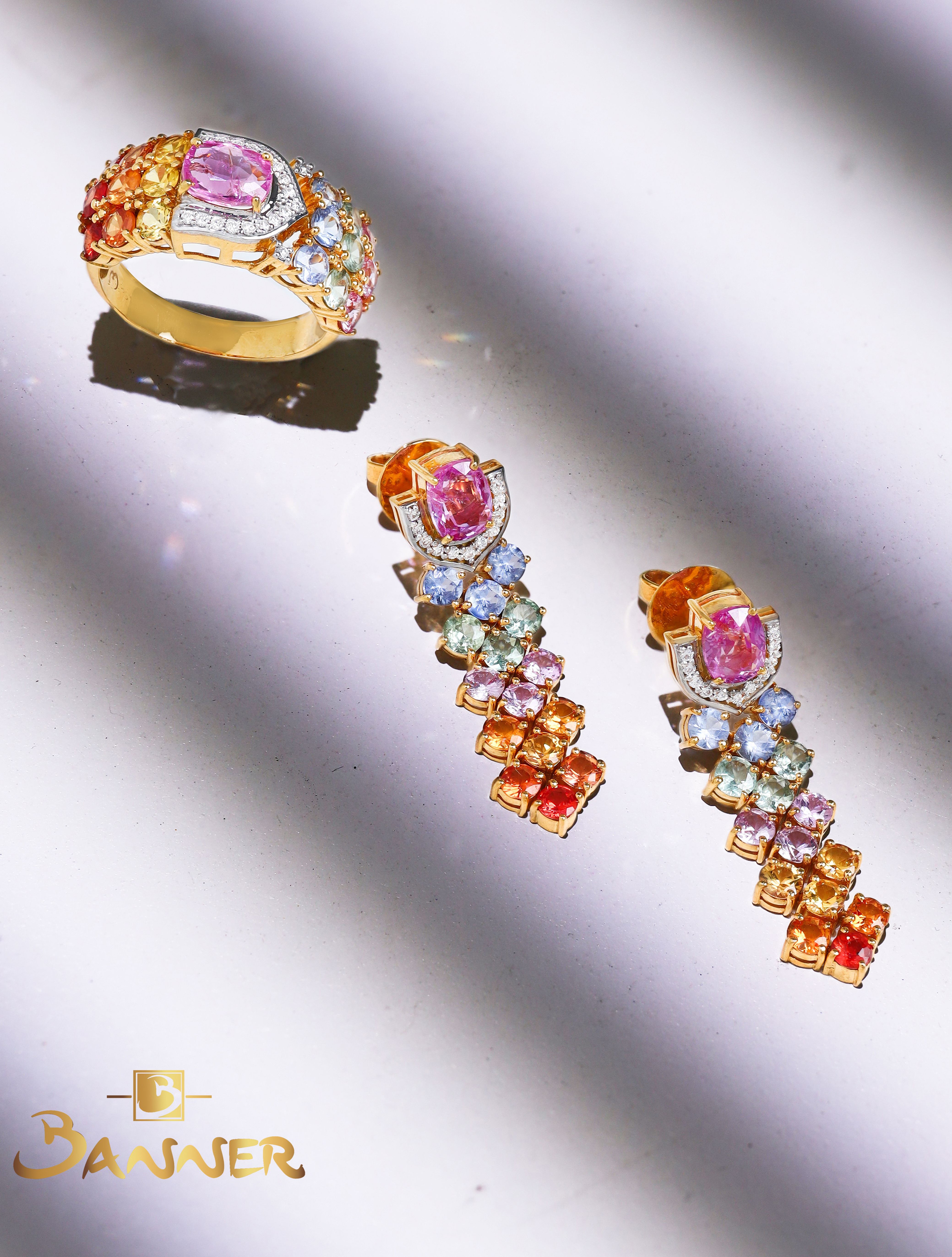 Multi-Colored Sapphire Rainbow Set