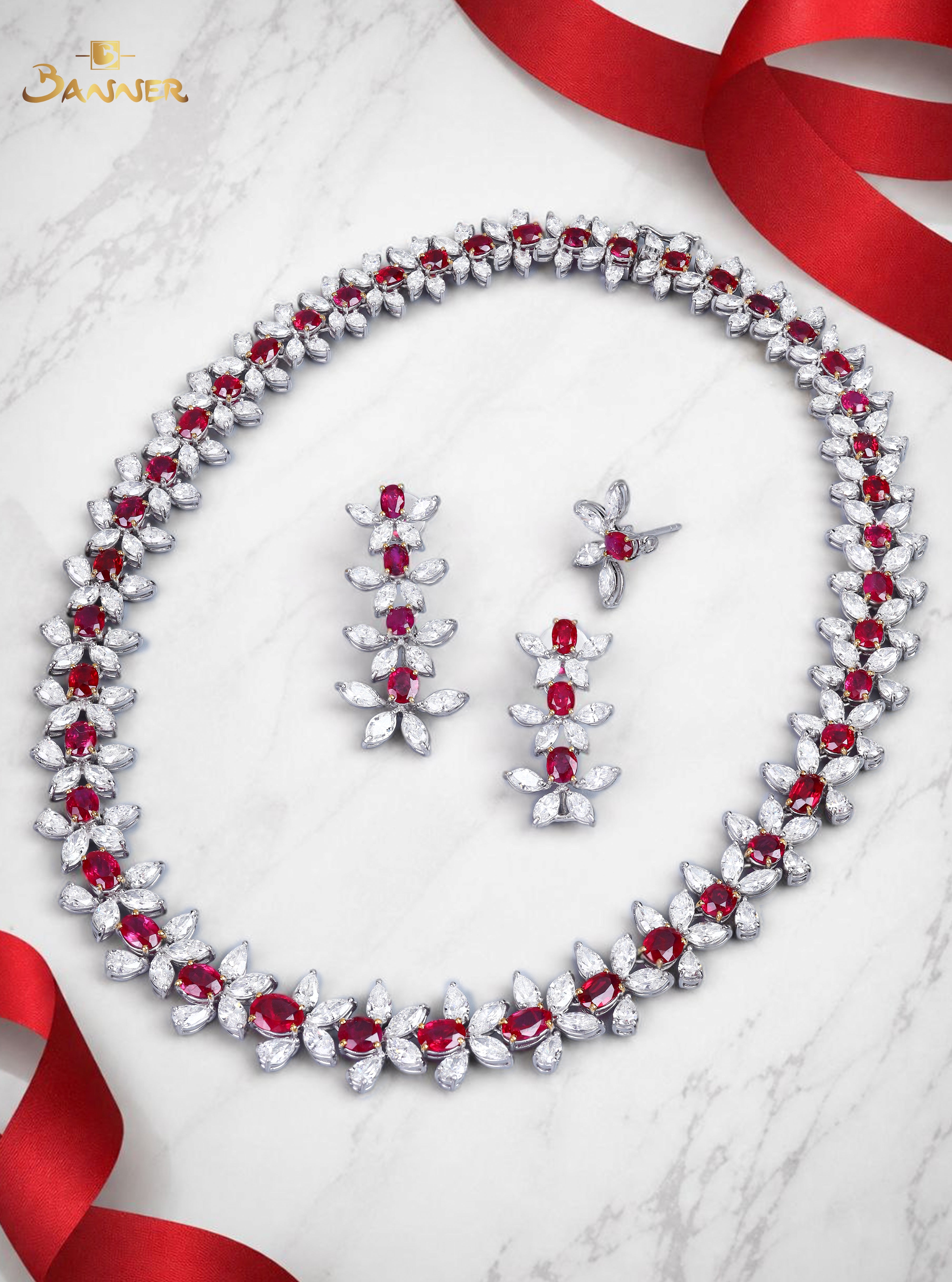 Natural Ruby and Diamond Set