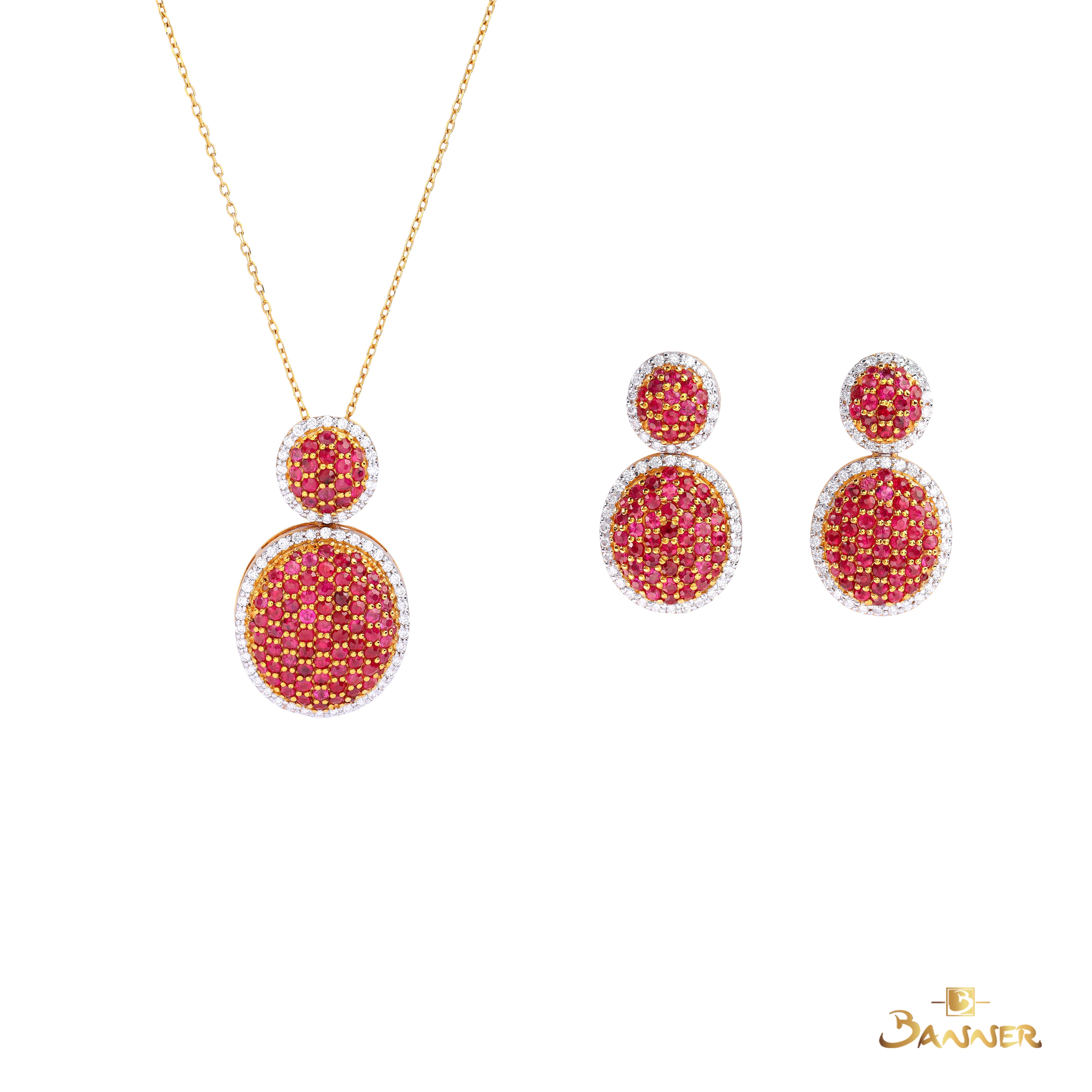 Ruby and Diamond Crimson Caviar Set