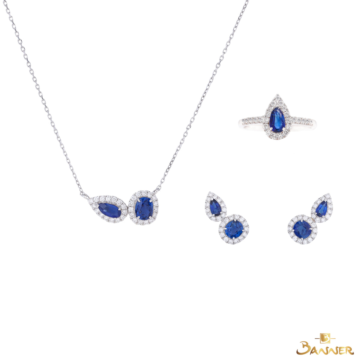 Sapphire and Diamond Duo Set