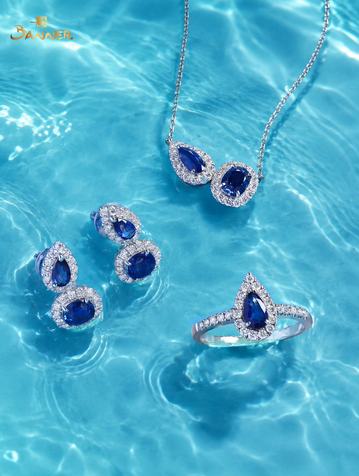 Sapphire and Diamond Duo Set