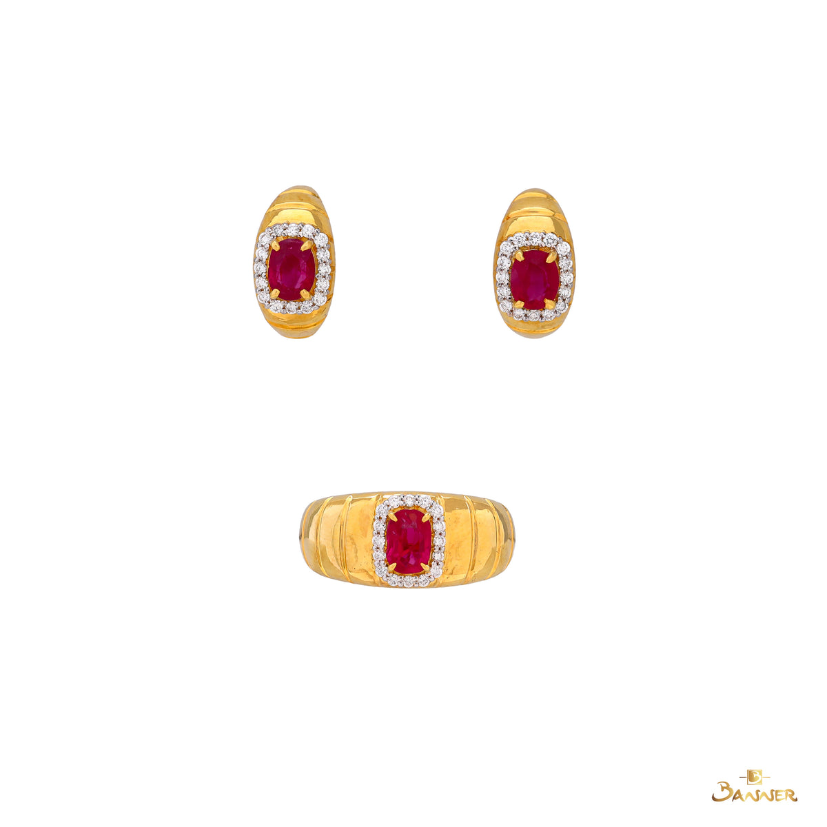 Ruby and Diamond Cleo Set
