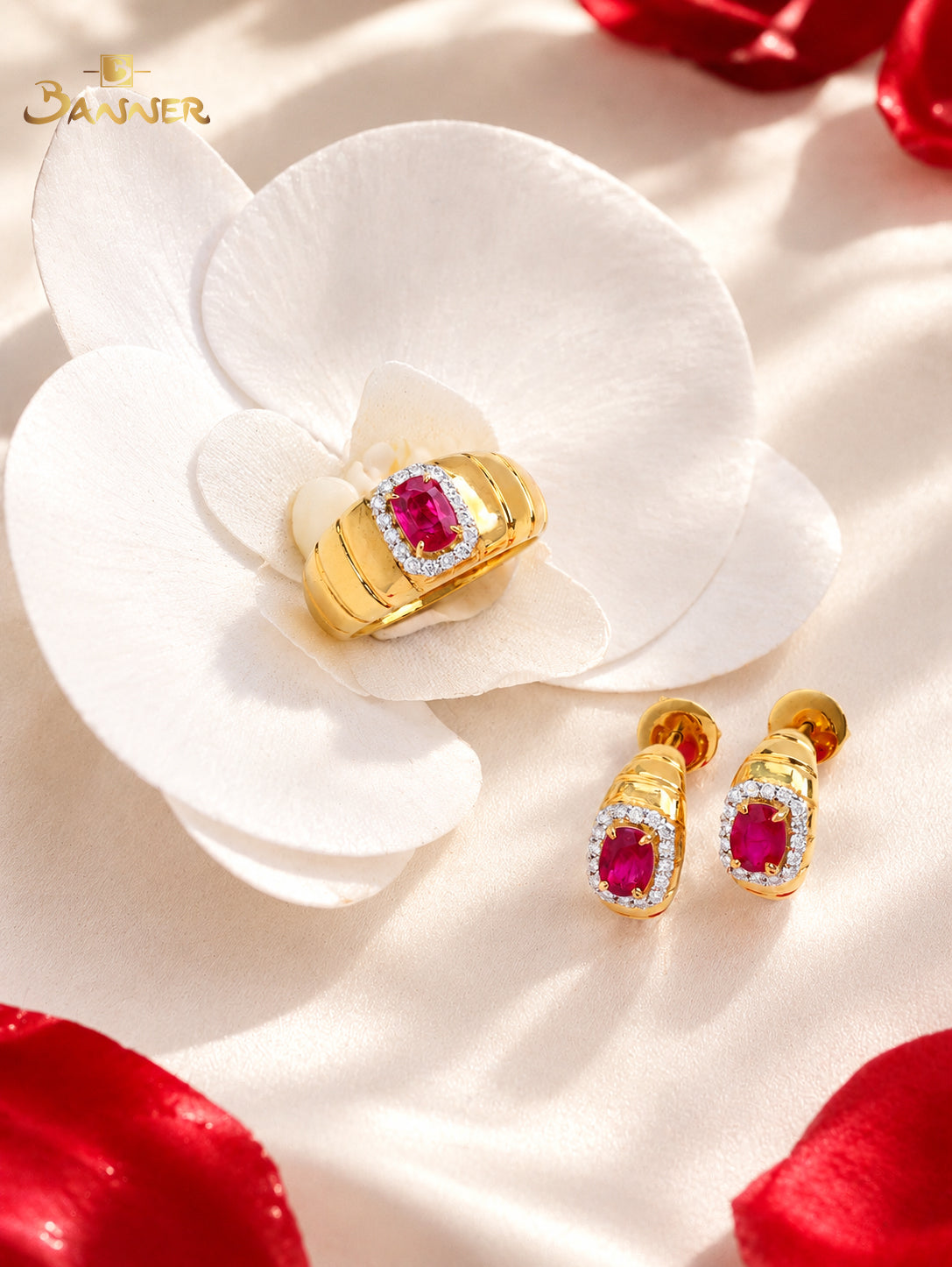 Ruby and Diamond Cleo Set