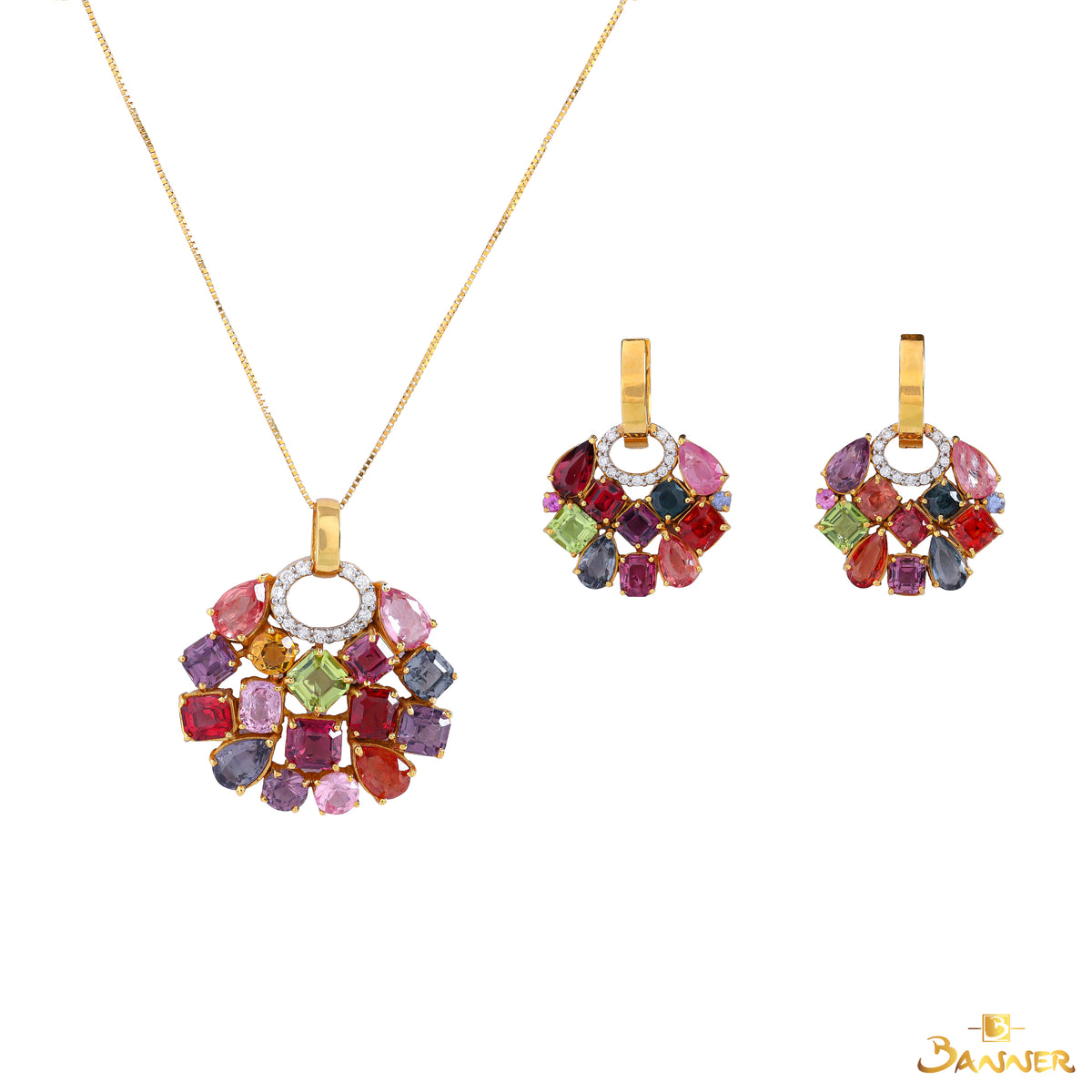 Multi Colored Spinel Eternal Bloom Set