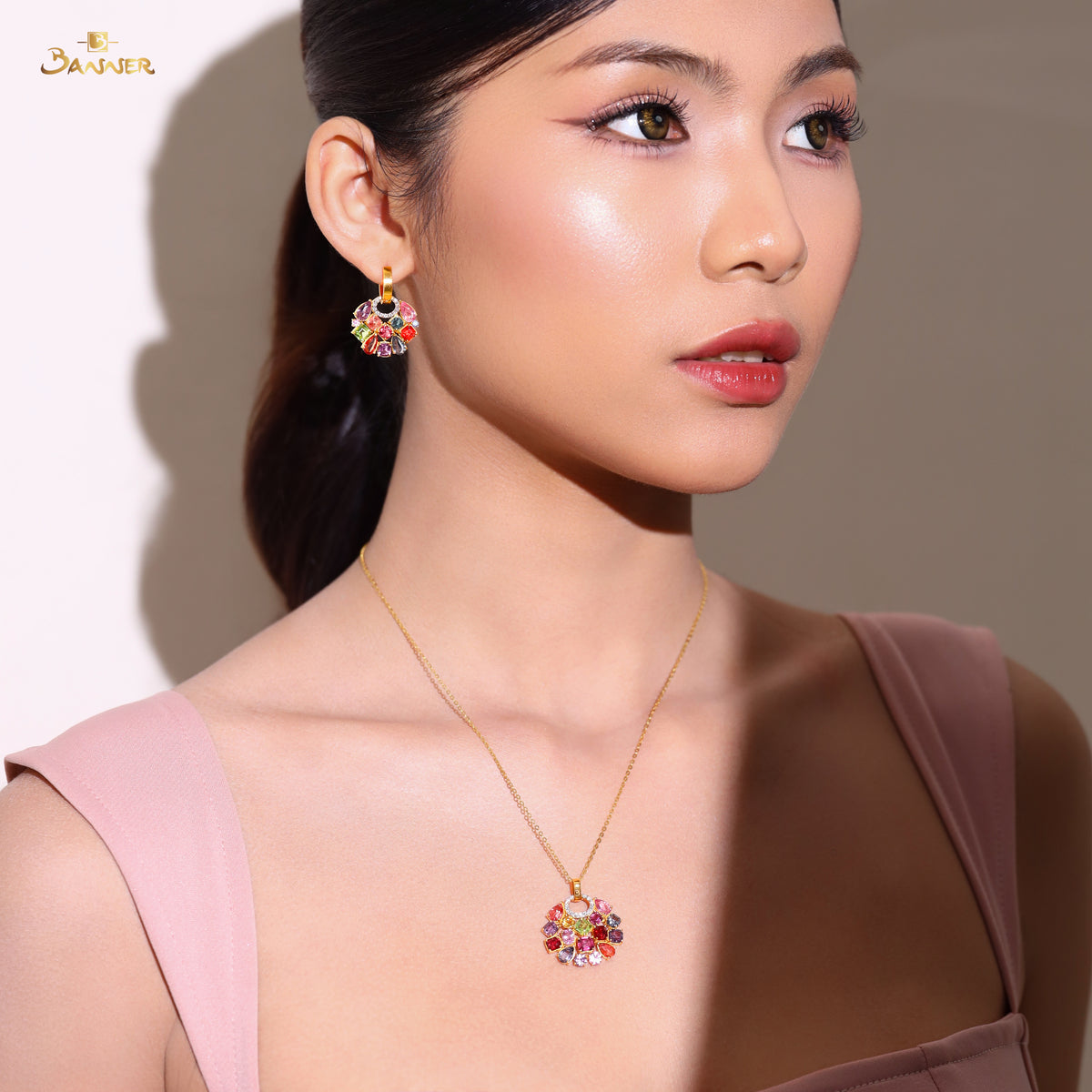 Multi Colored Spinel Eternal Bloom Set
