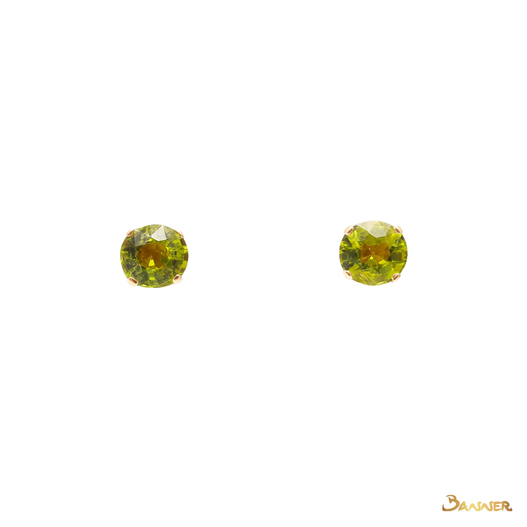 Peridot Oval Solitaire Earrings