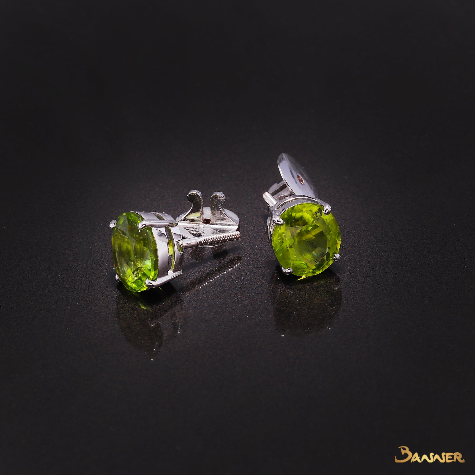 Peridot Stud Earrings