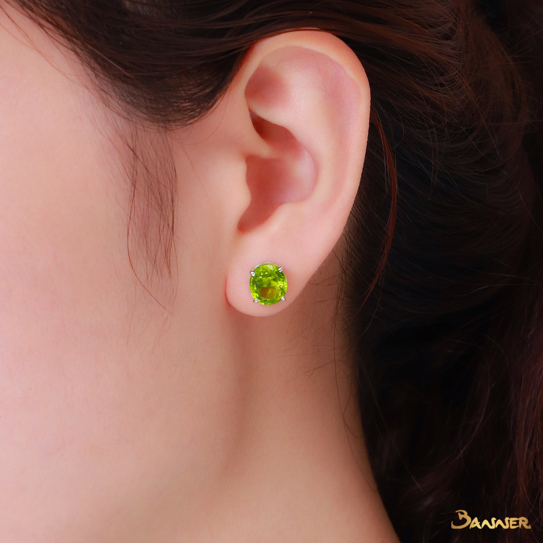 Peridot Stud Earrings