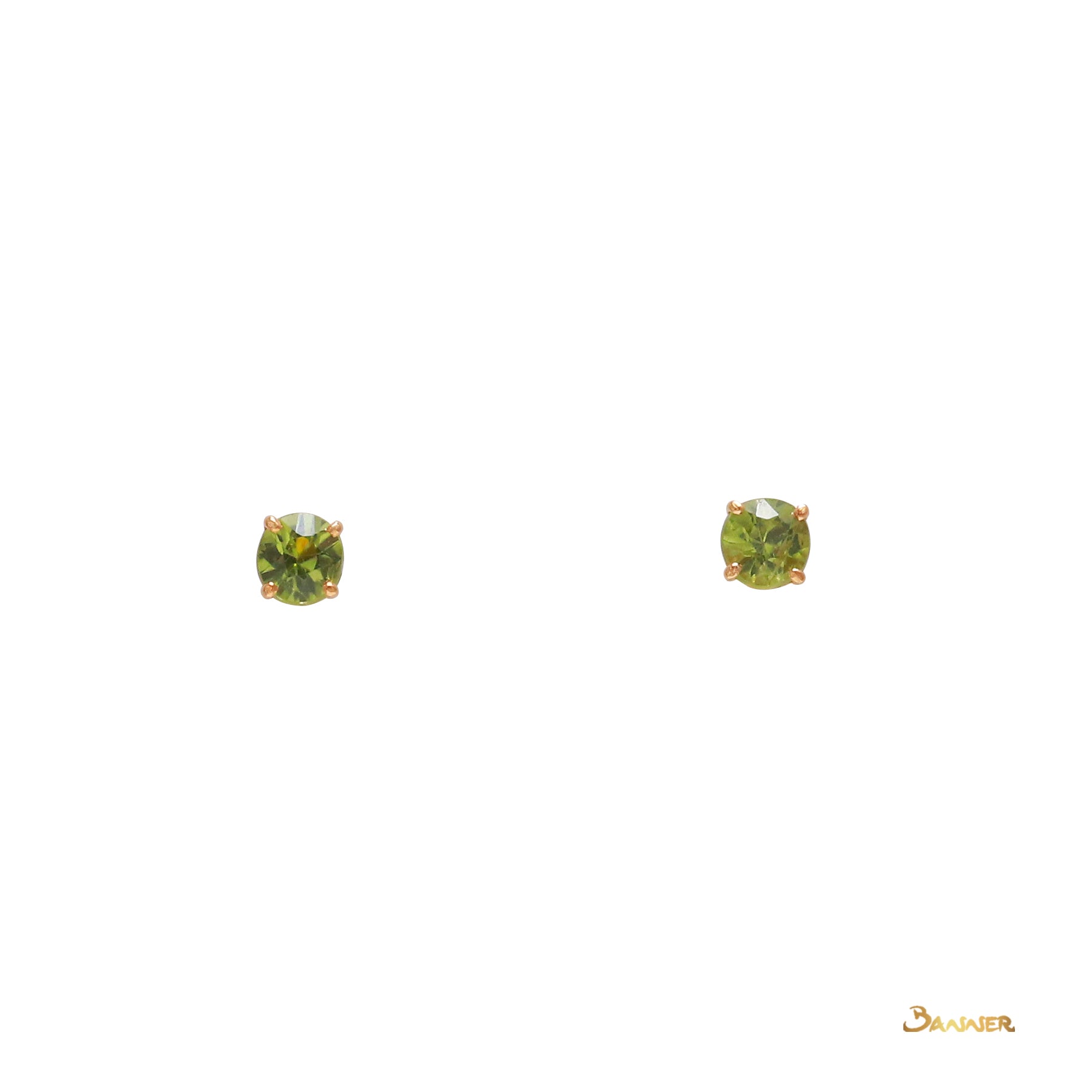 Peridot Solitaire Earrings