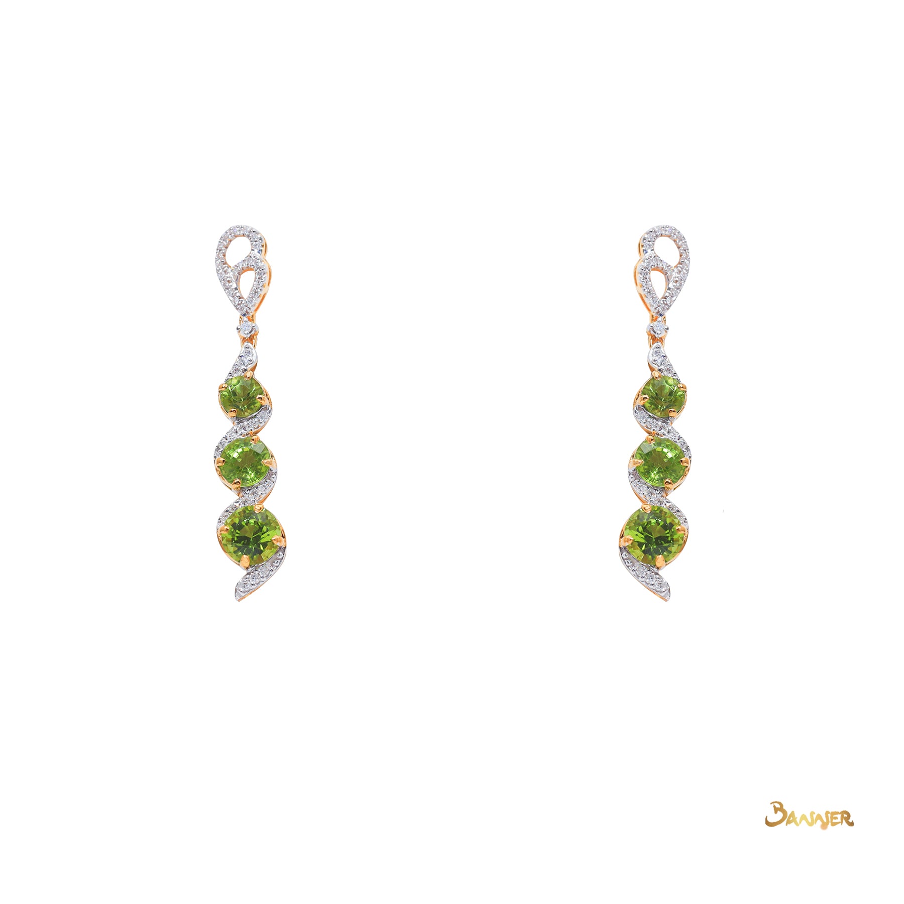 Peridot and Diamond Yae-Hlaing Earrings