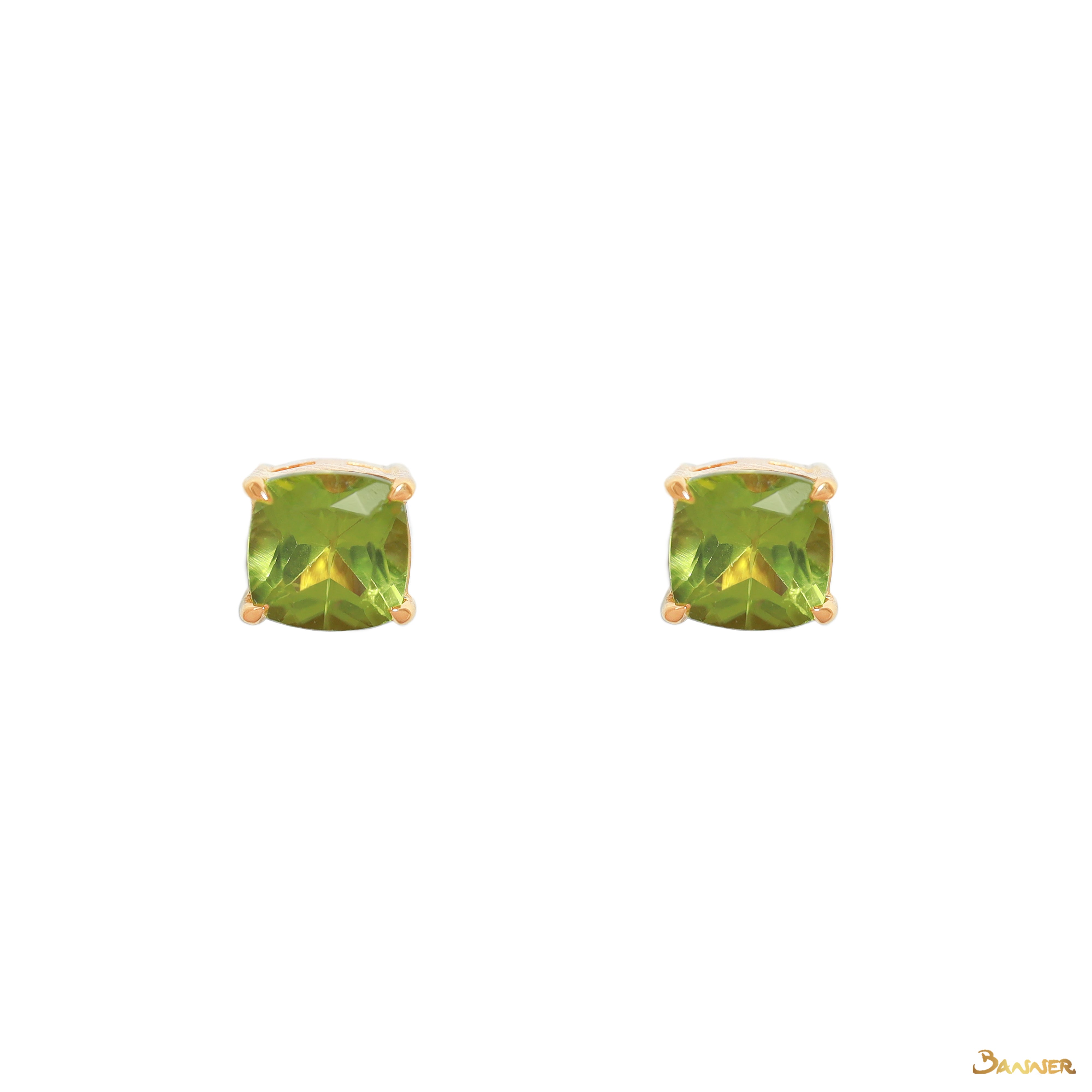 Peridot Solitaire Earrings