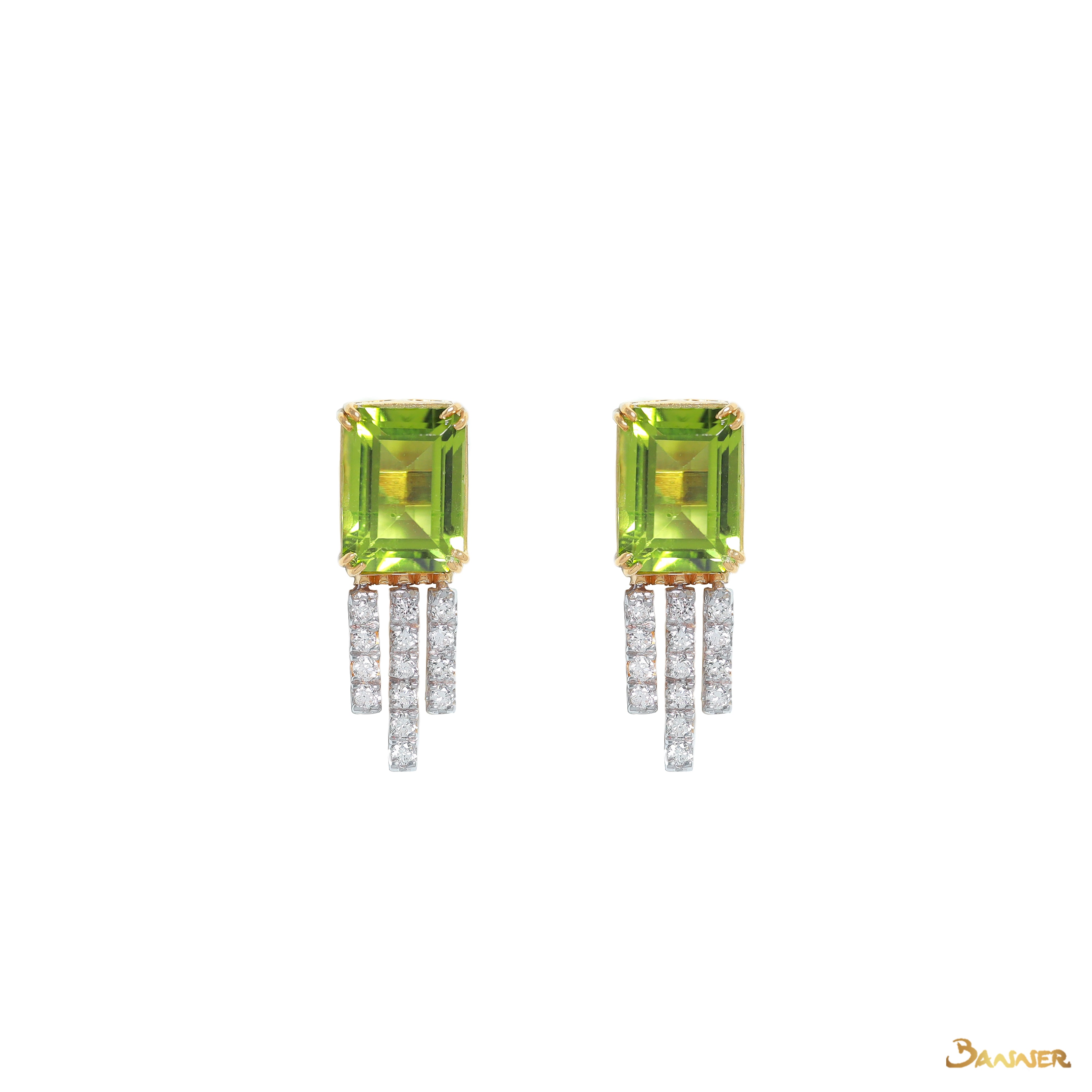 Peridot and Diamond Radiance Earrings