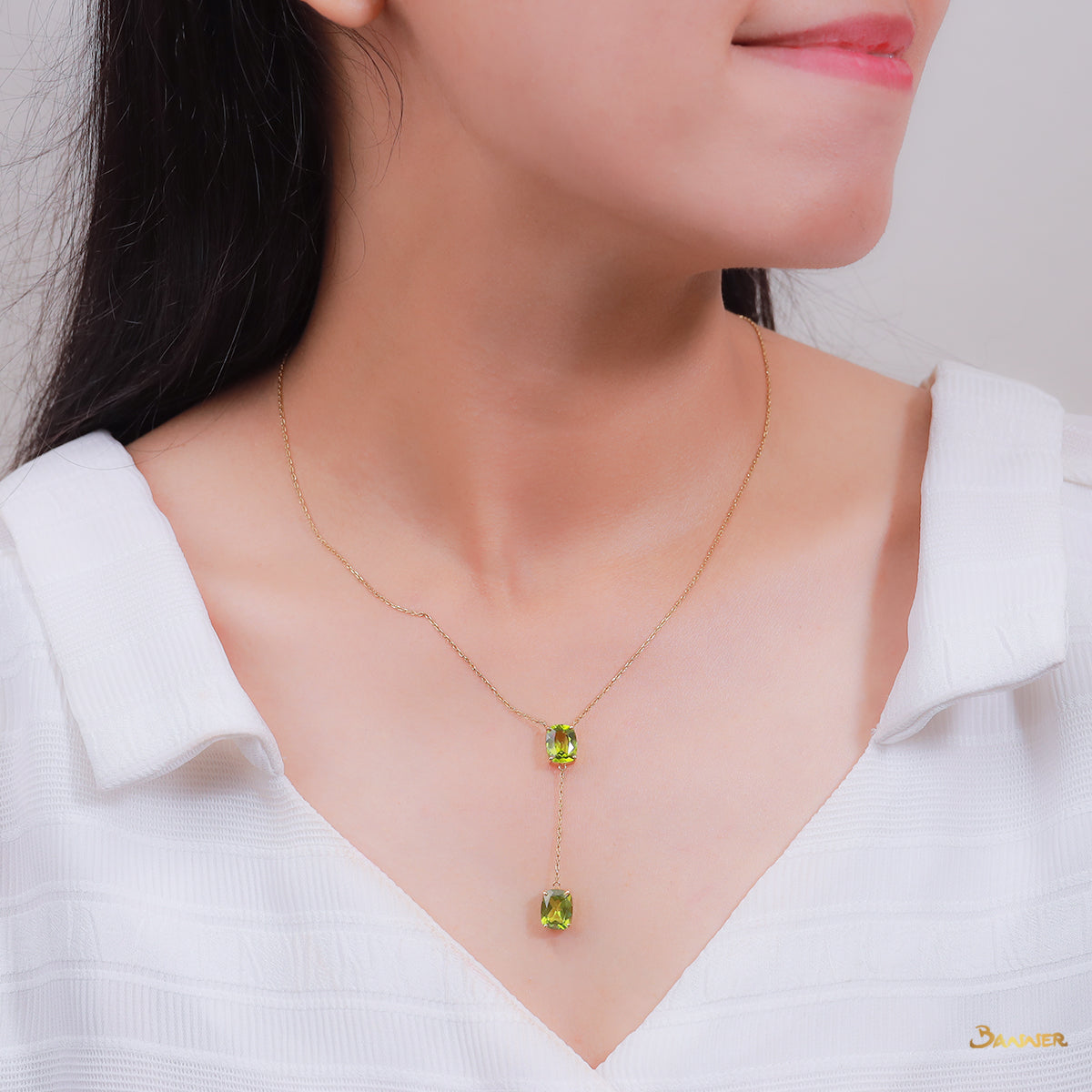 Peridot 2-Step Necklace