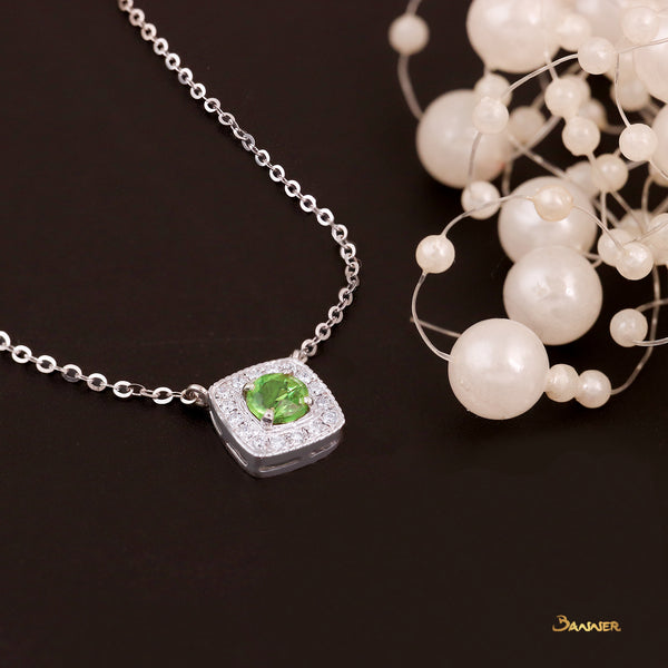 Peridot and Diamond Necklace