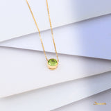 Peridot Solitaire Necklace